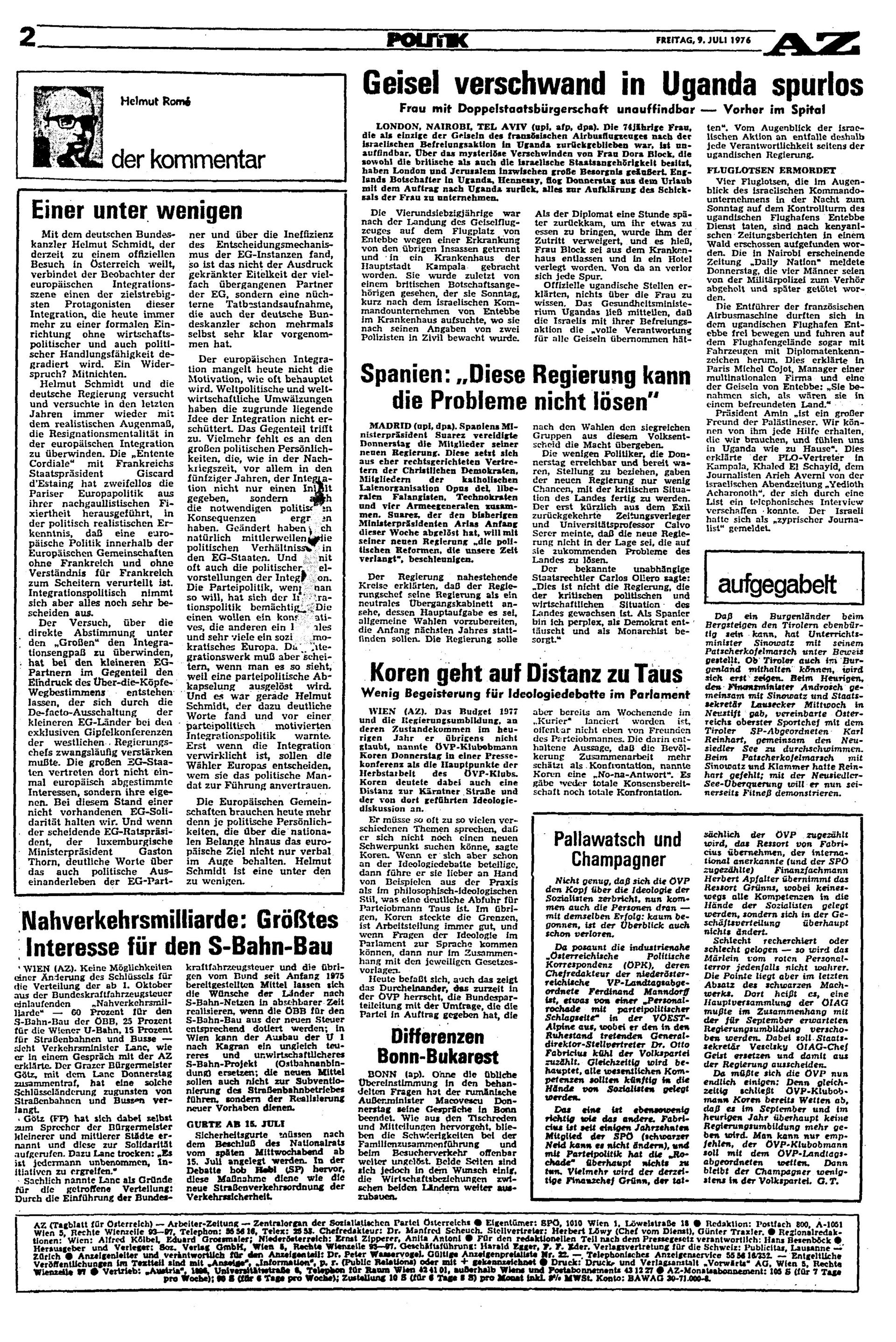 Ausgabe Fr. 09.07.1976, Seite 2