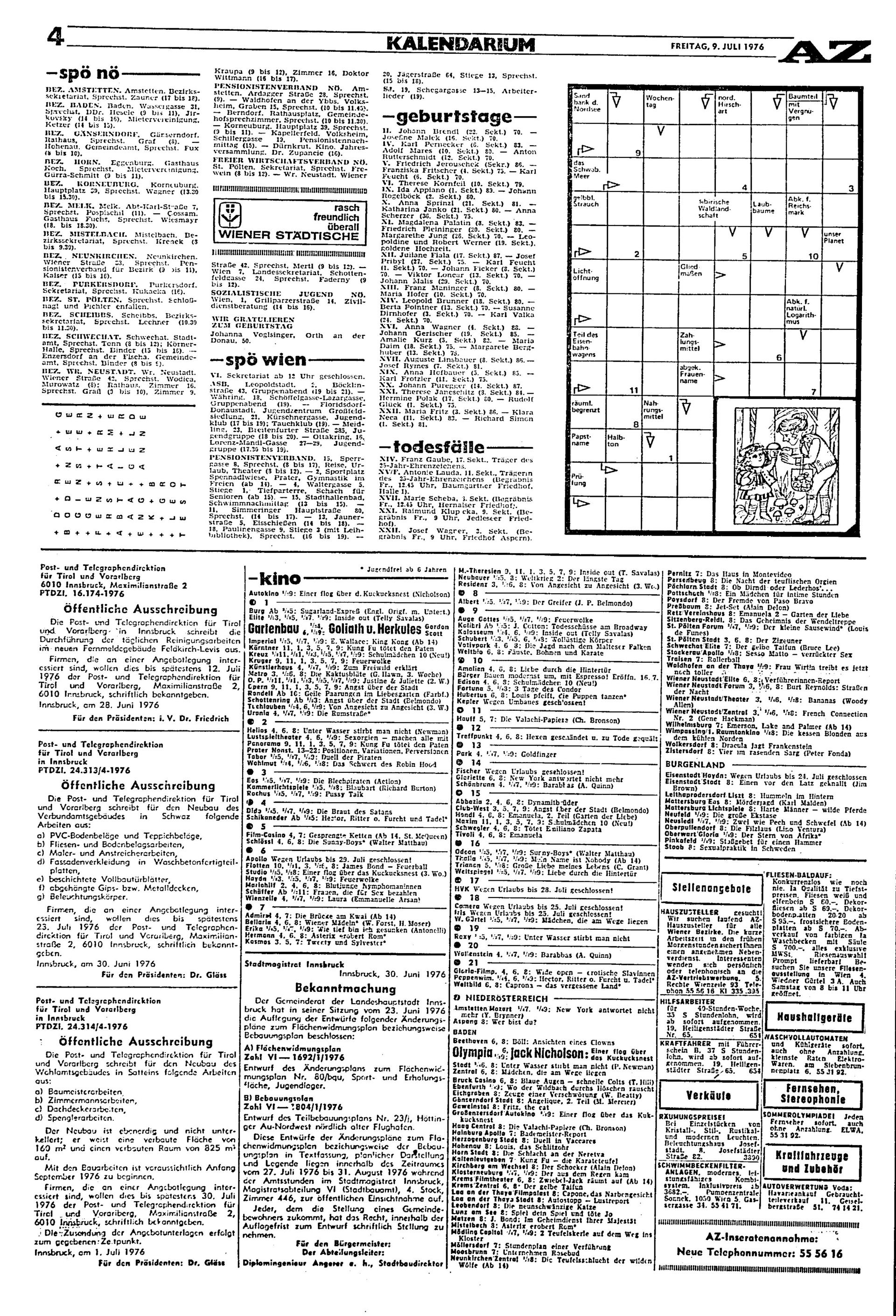 Ausgabe Fr. 09.07.1976, Seite 4