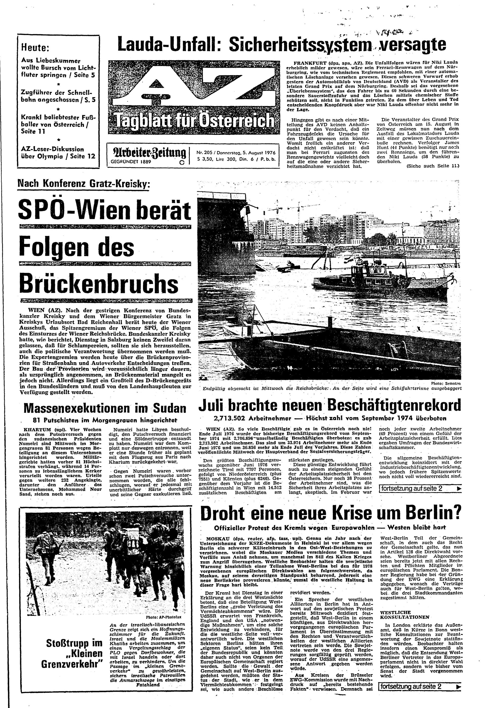 Ausgabe Do. 05.08.1976, Seite 1