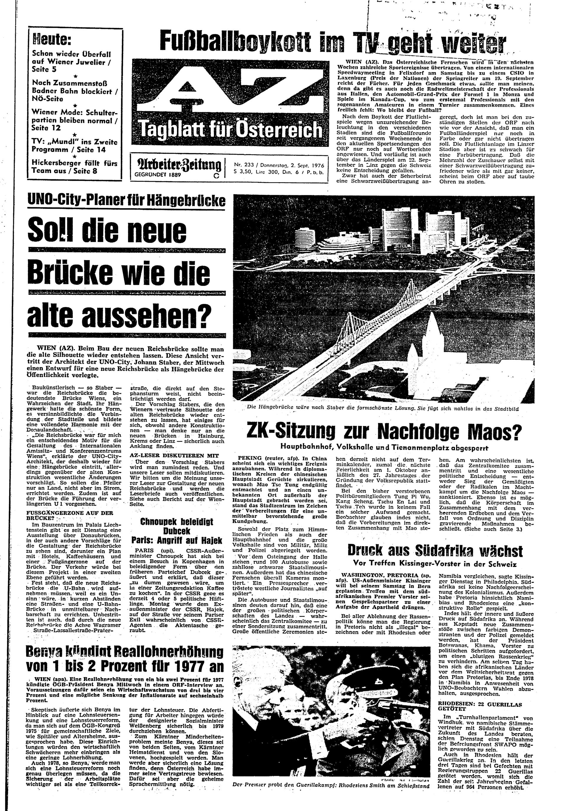 Ausgabe Do. 02.09.1976, Seite 1