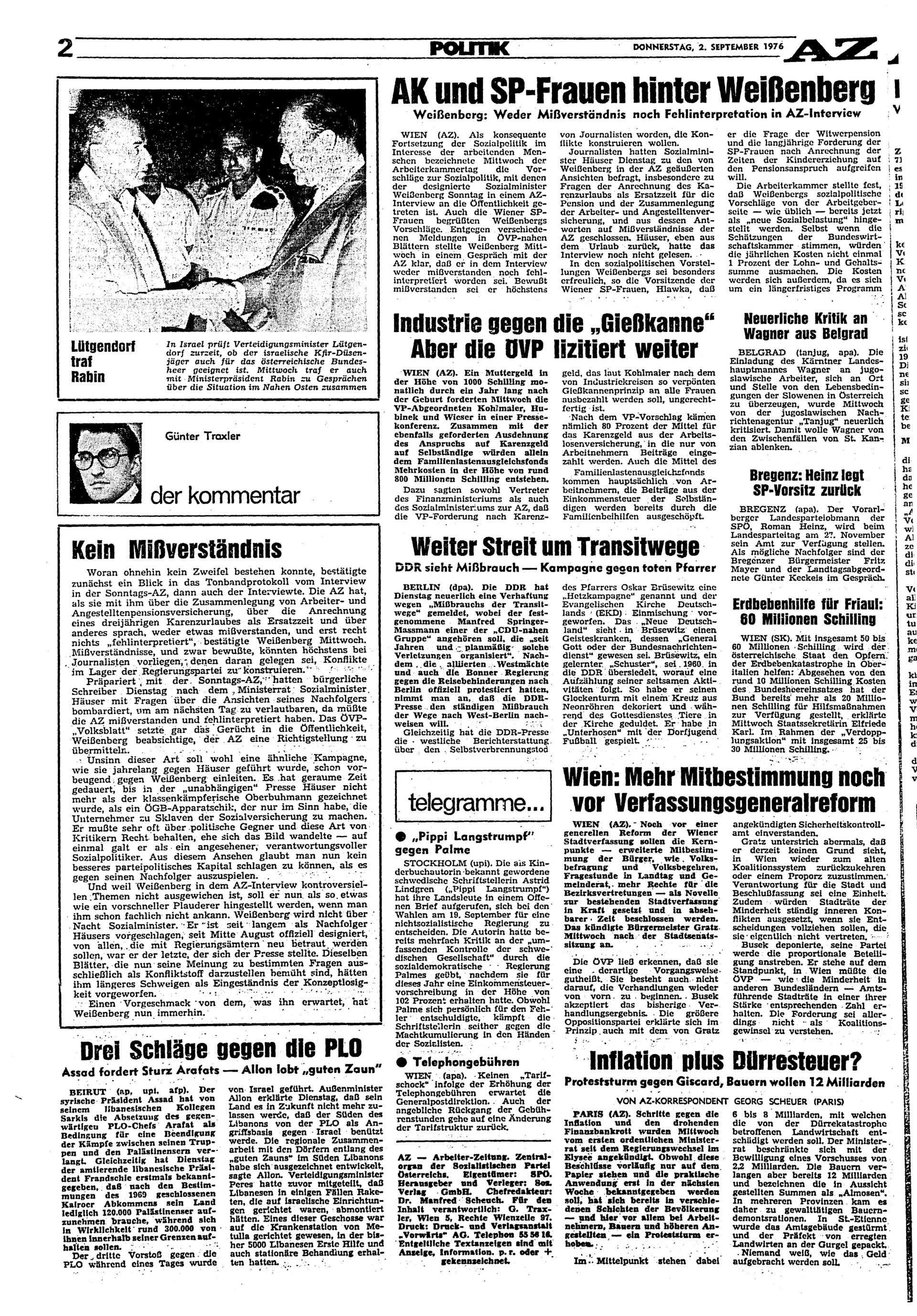 Ausgabe Do. 02.09.1976, Seite 2