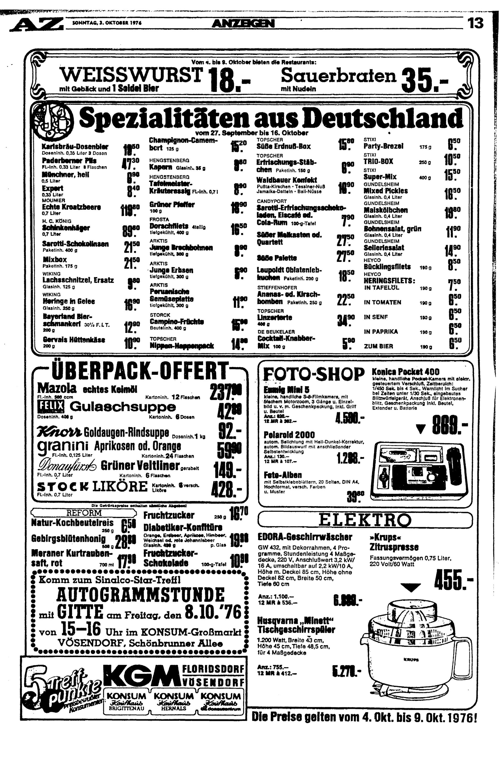Ausgabe So. 03.10.1976, Seite 13