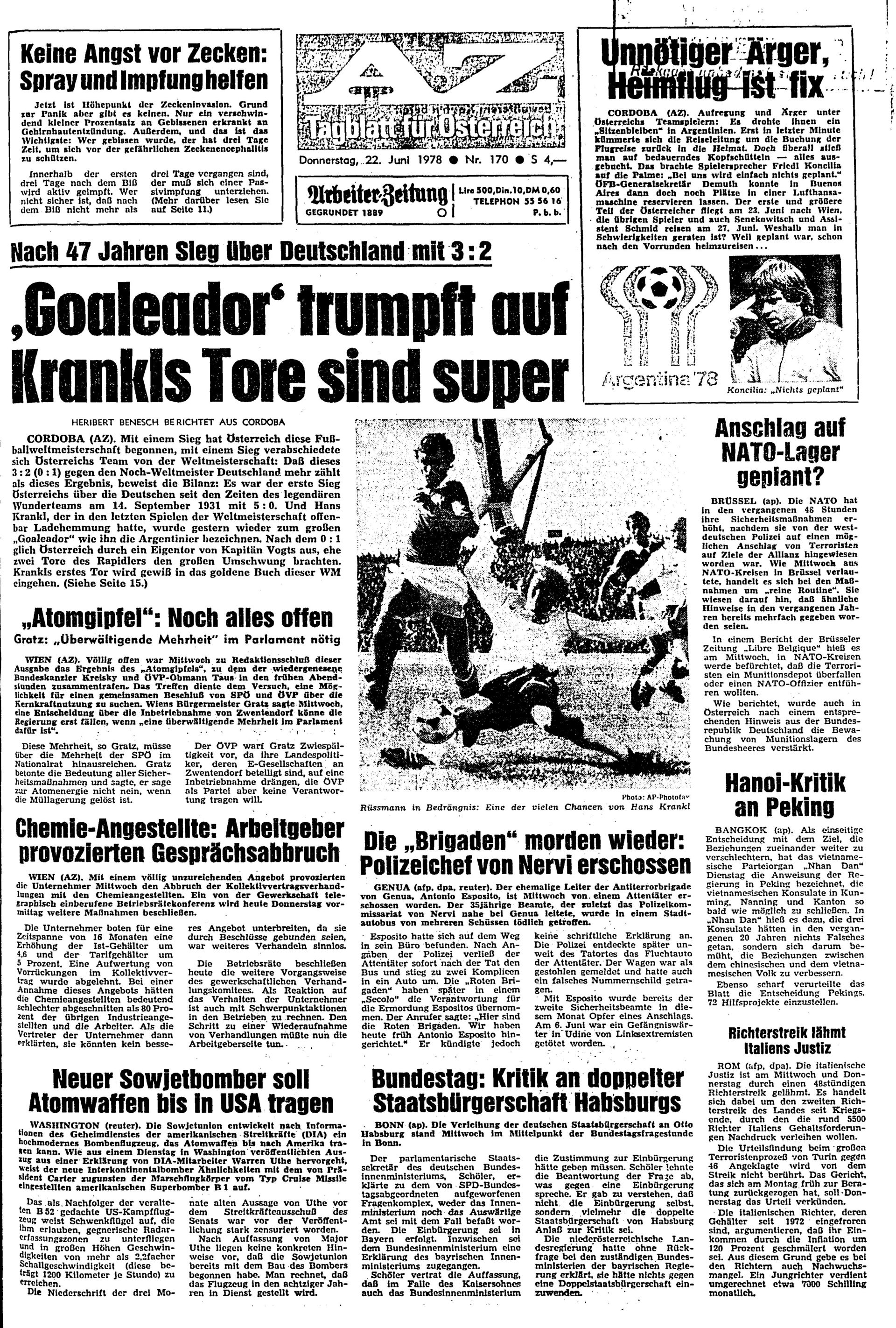 Ausgabe Do. 22.06.1978, Seite 1