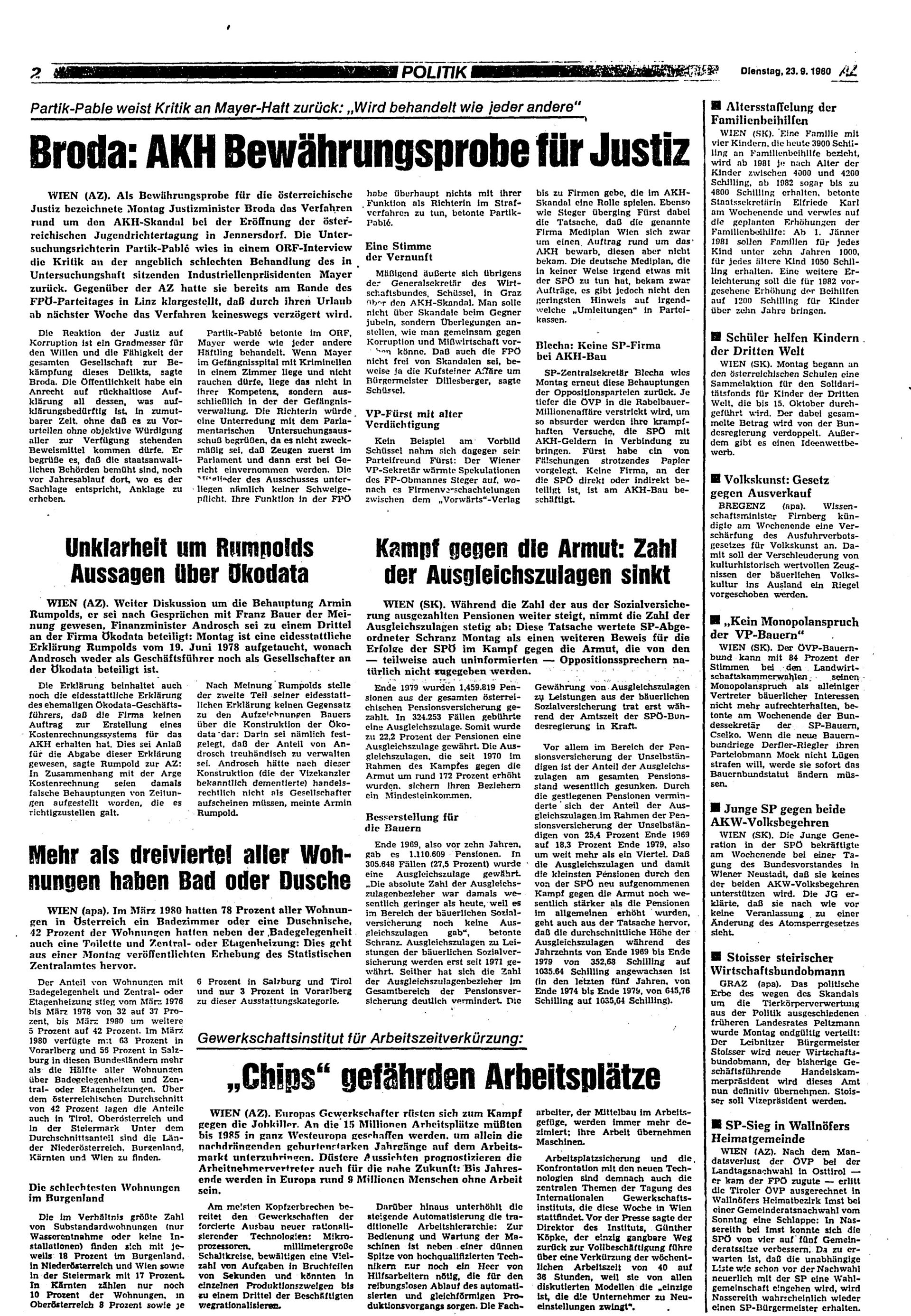 Ausgabe Di. 23.09.1980, Seite 2