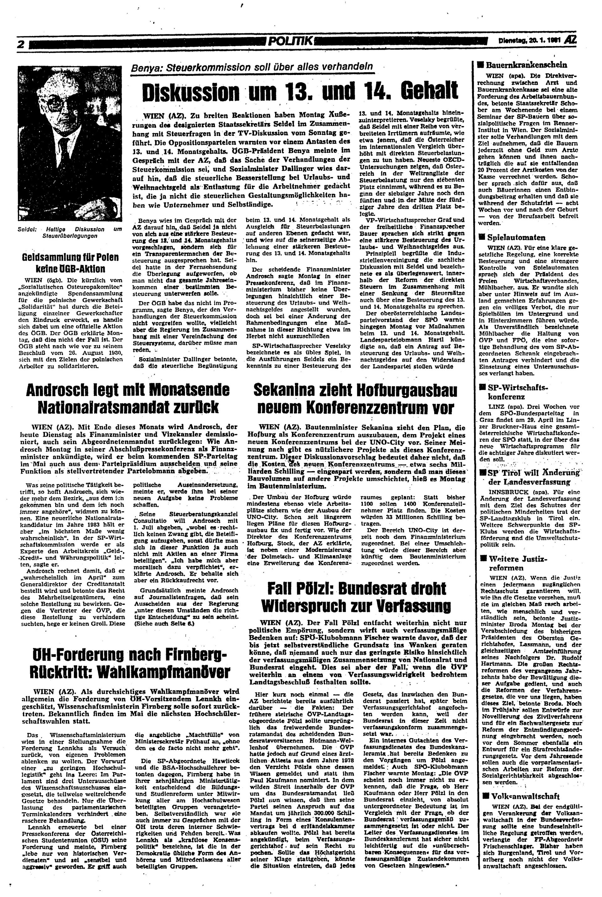 Ausgabe Di. 20.01.1981, Seite 2