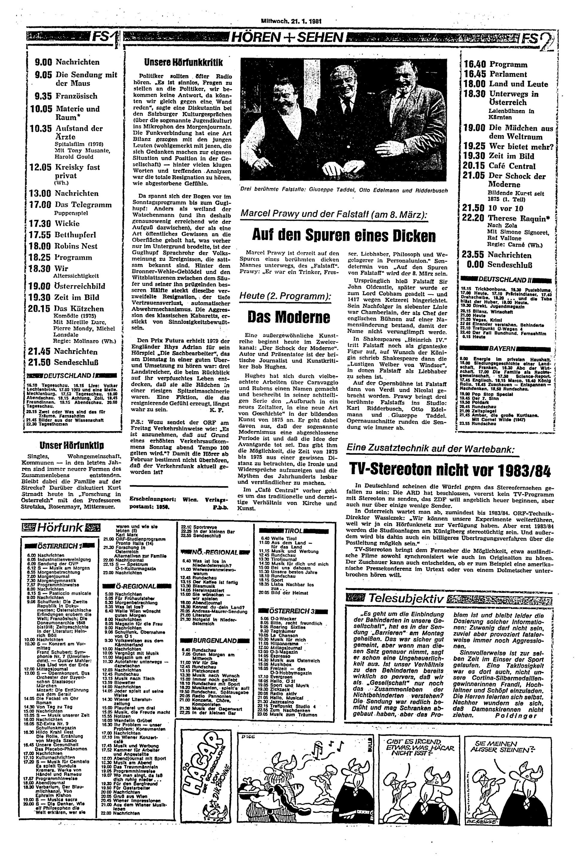 Ausgabe Mi. 21.01.1981, Seite 16