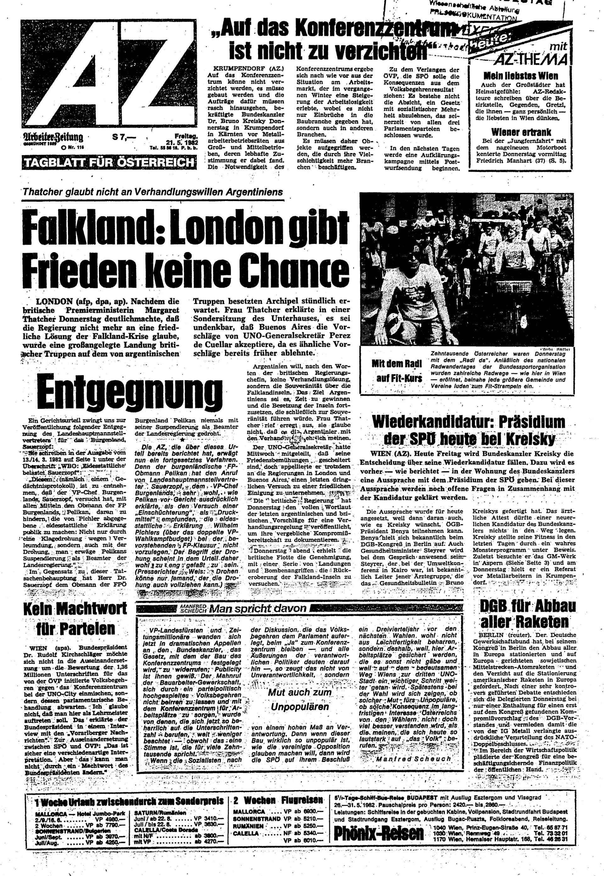 Ausgabe Fr. 21.05.1982, Seite 1