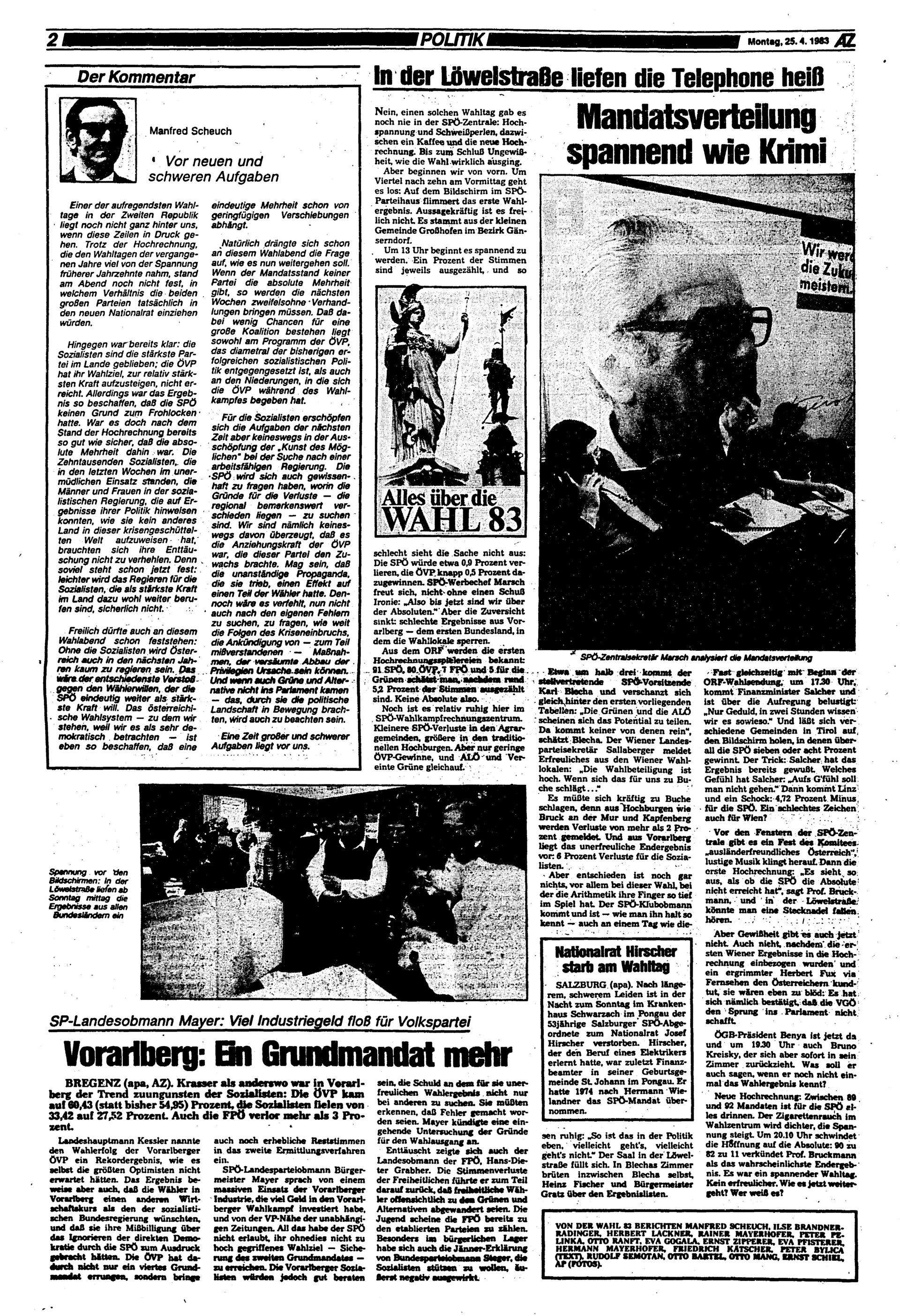Ausgabe Mo. 25.04.1983, Seite 2