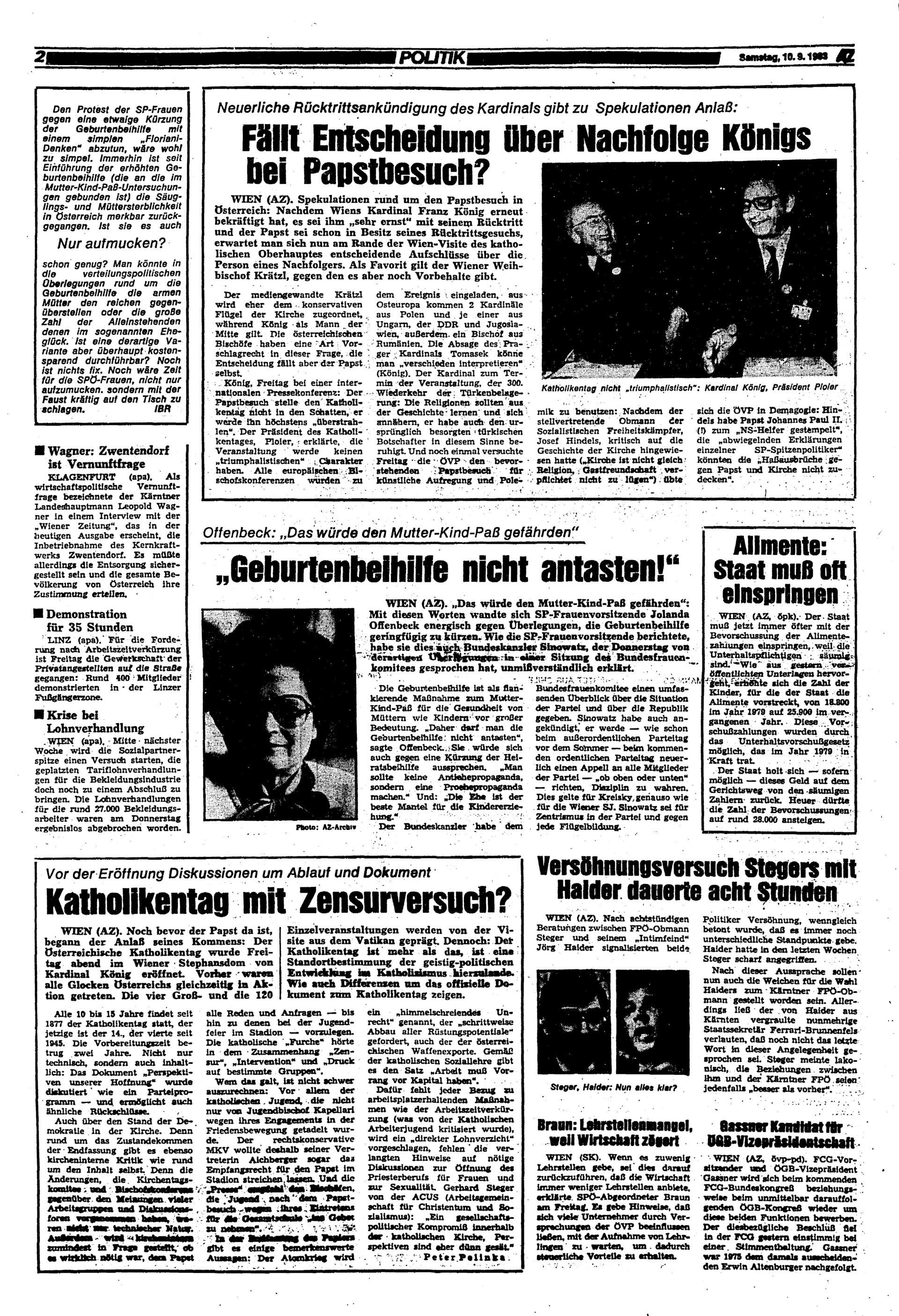 Ausgabe Sa. 10.09.1983, Seite 2