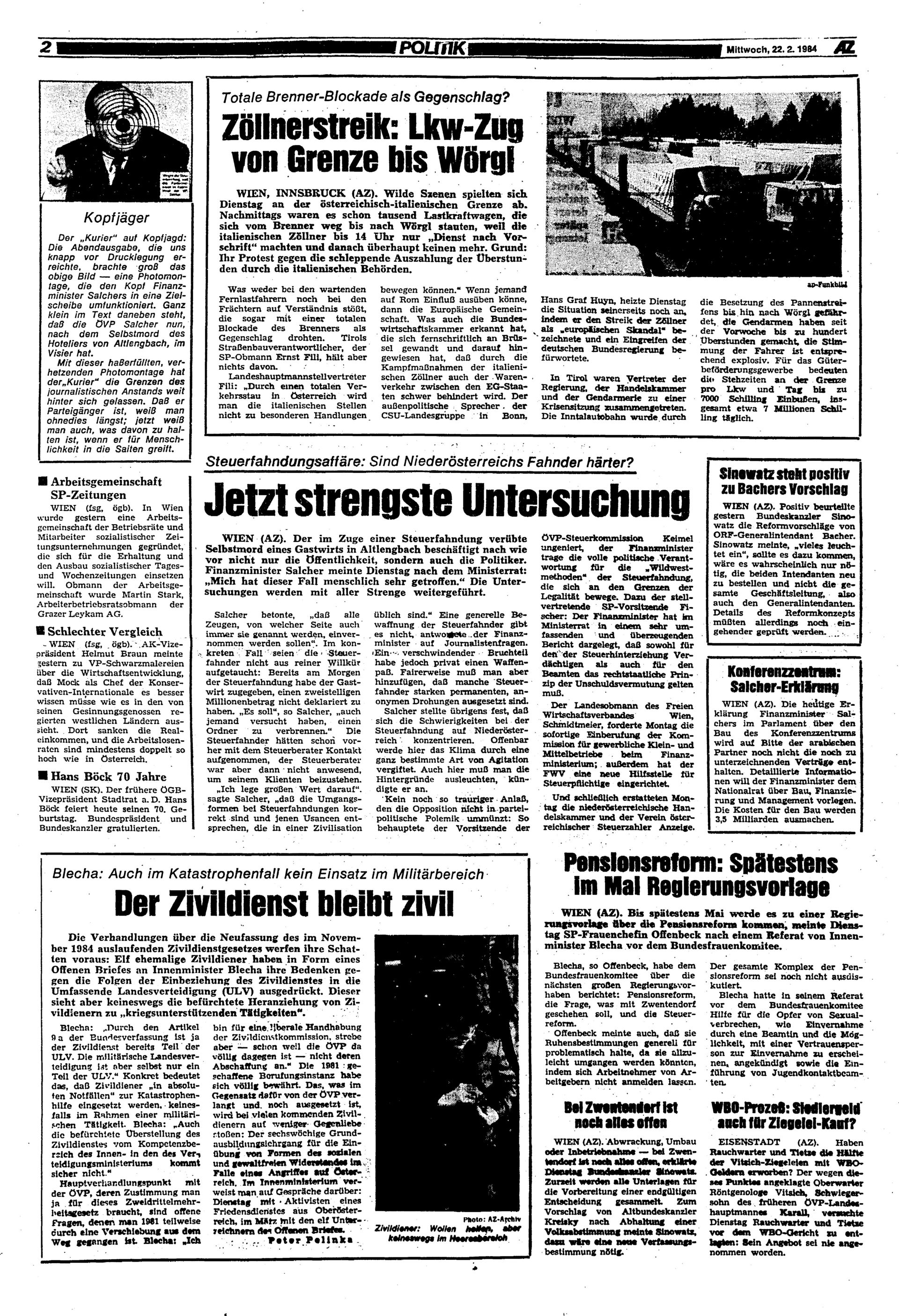 Ausgabe Mi. 22.02.1984, Seite 2