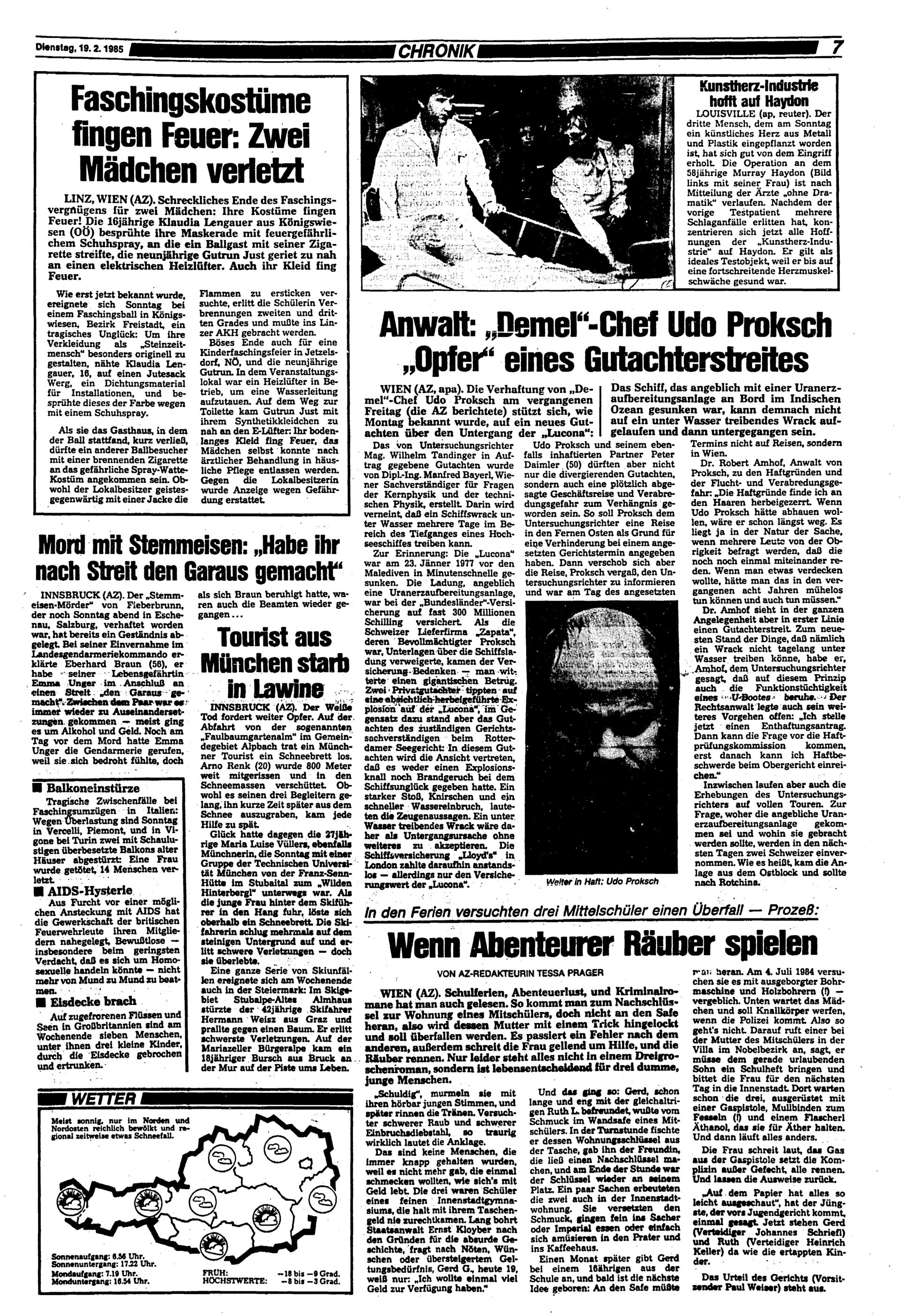 Ausgabe Di. 19.02.1985, Seite 7