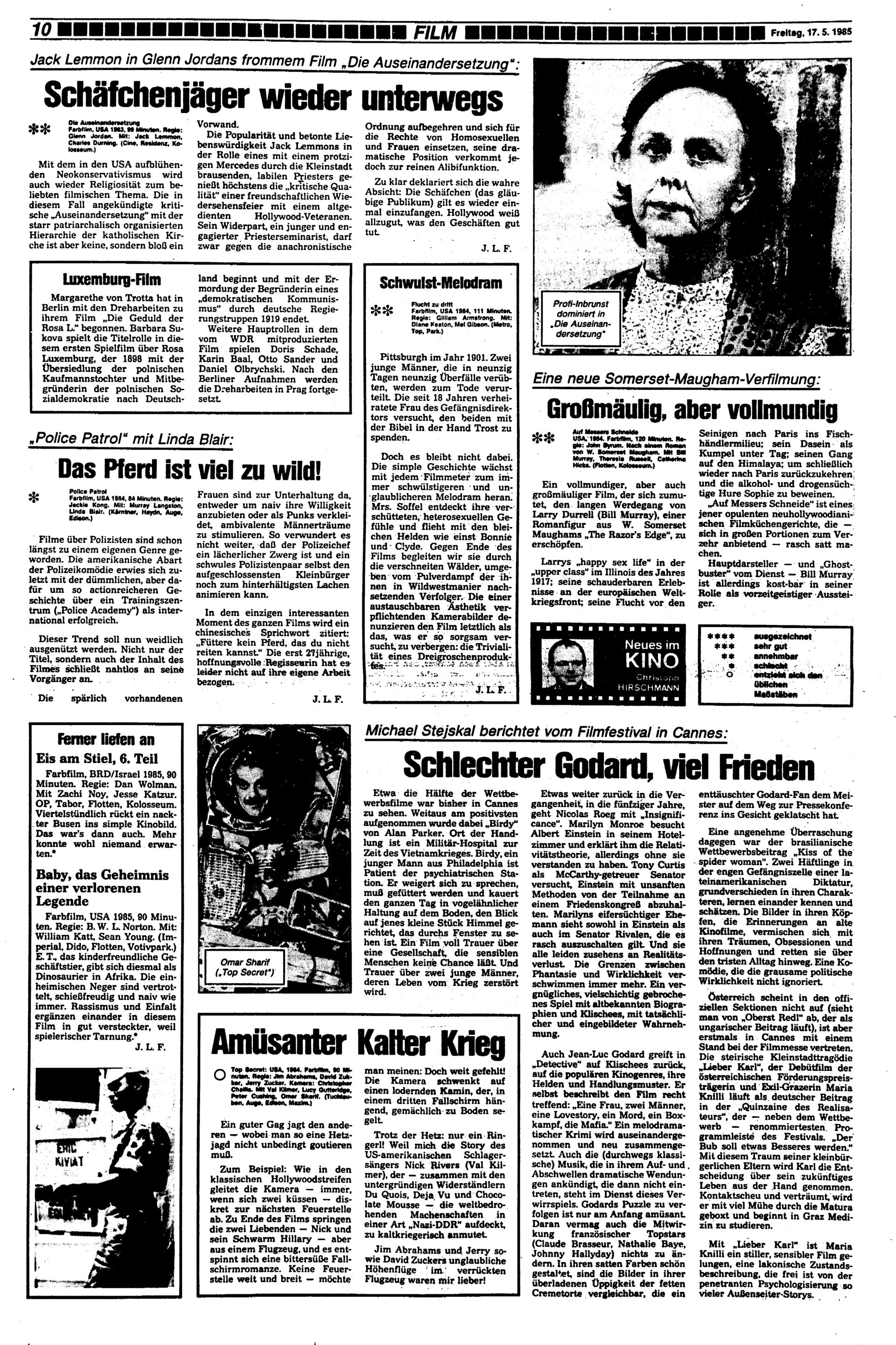Ausgabe Fr. 17.05.1985, Seite 10