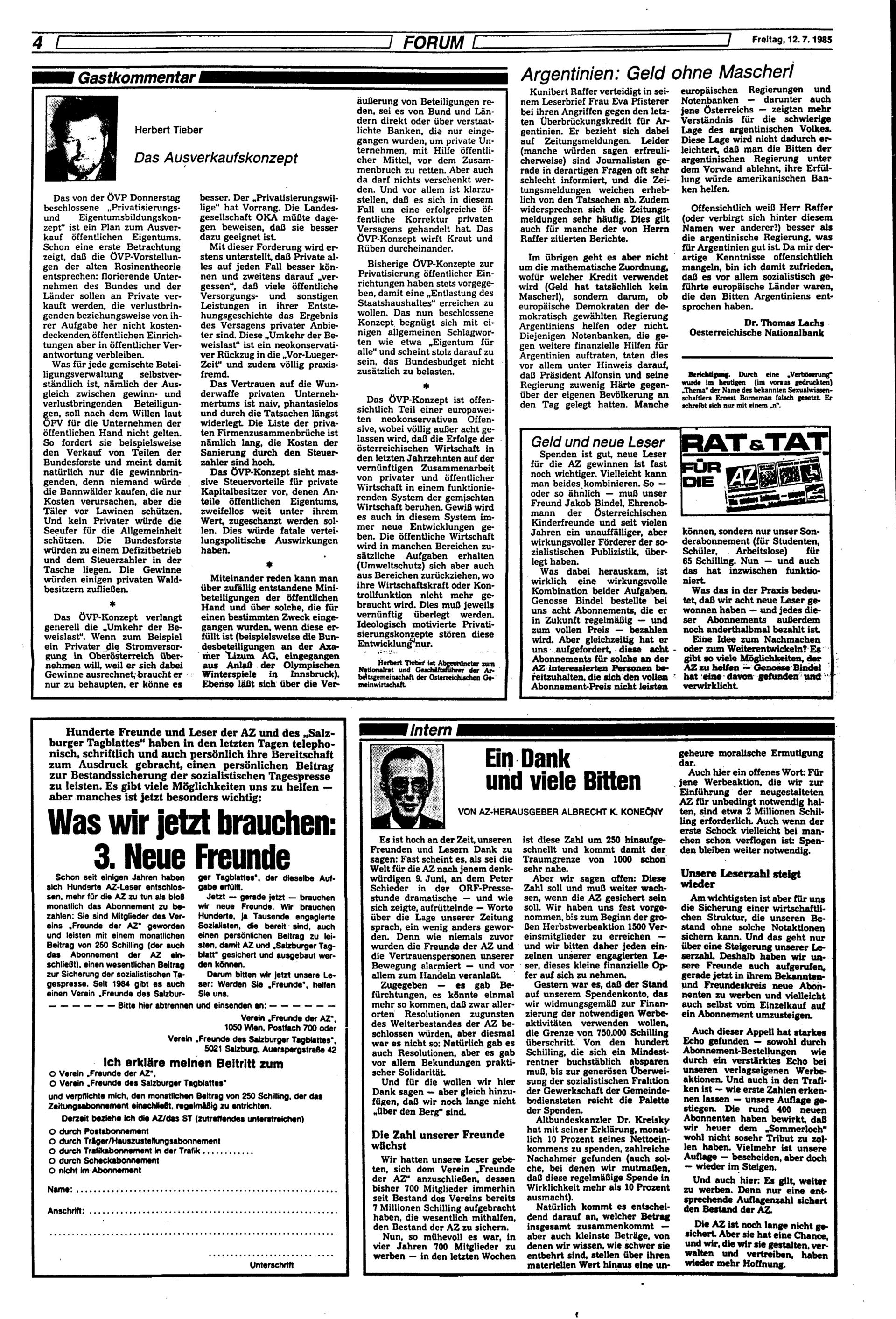 Ausgabe Fr. 12.07.1985, Seite 4