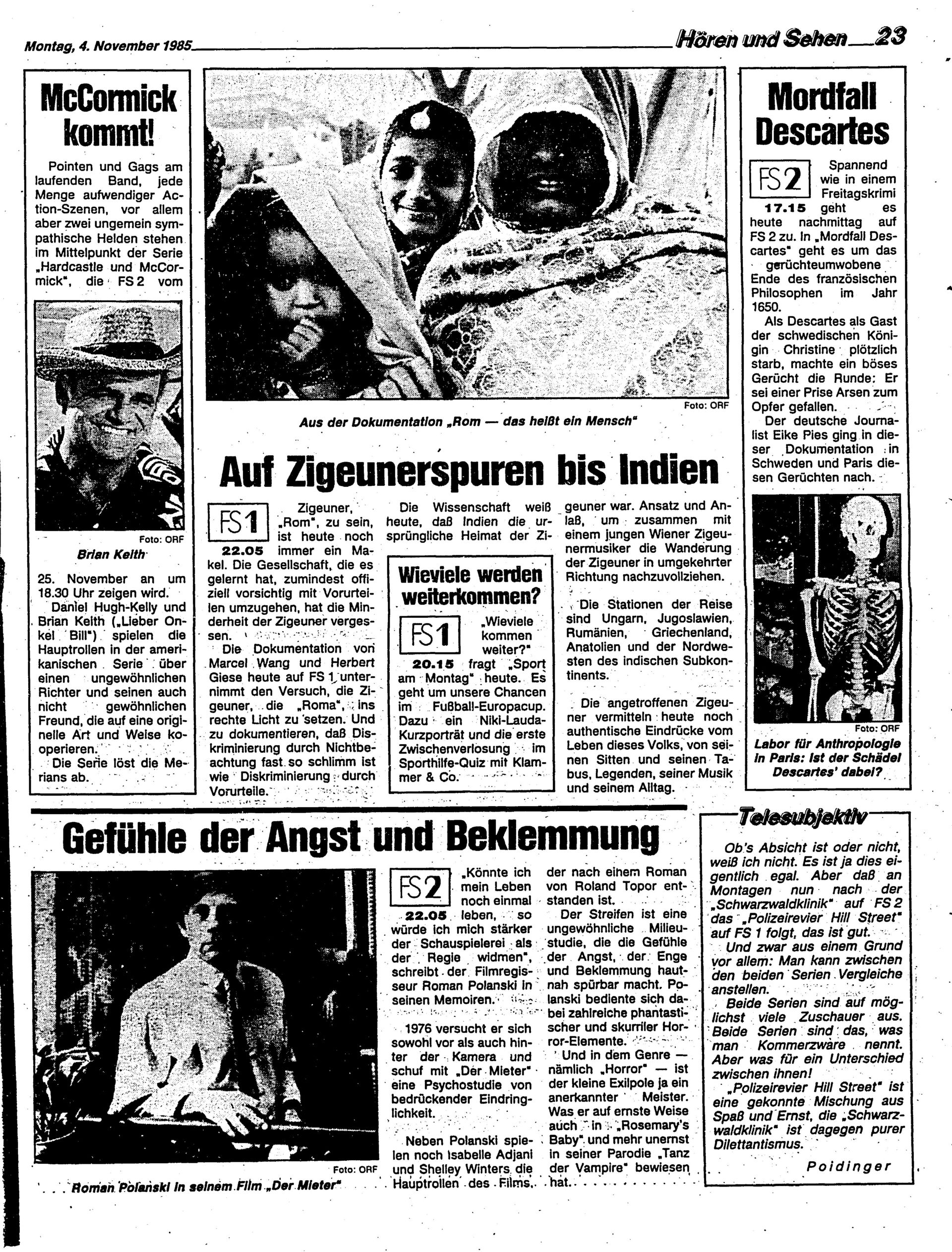 Ausgabe Mo. 04.11.1985, Seite 23