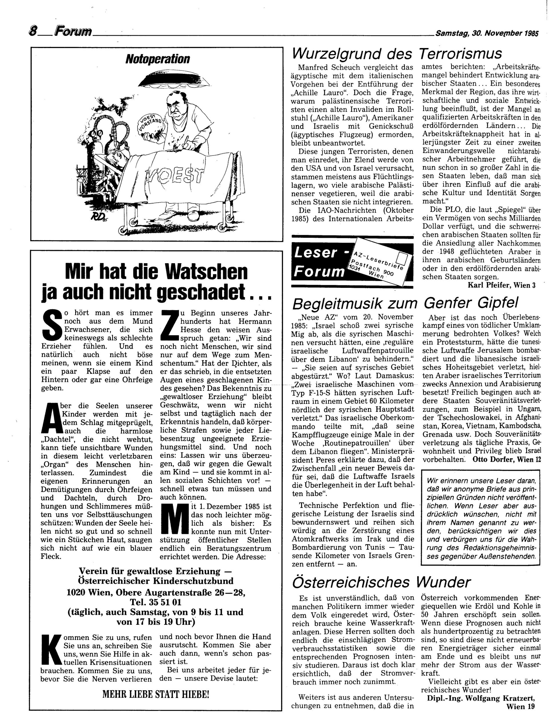 Ausgabe Sa. 30.11.1985, Seite 8