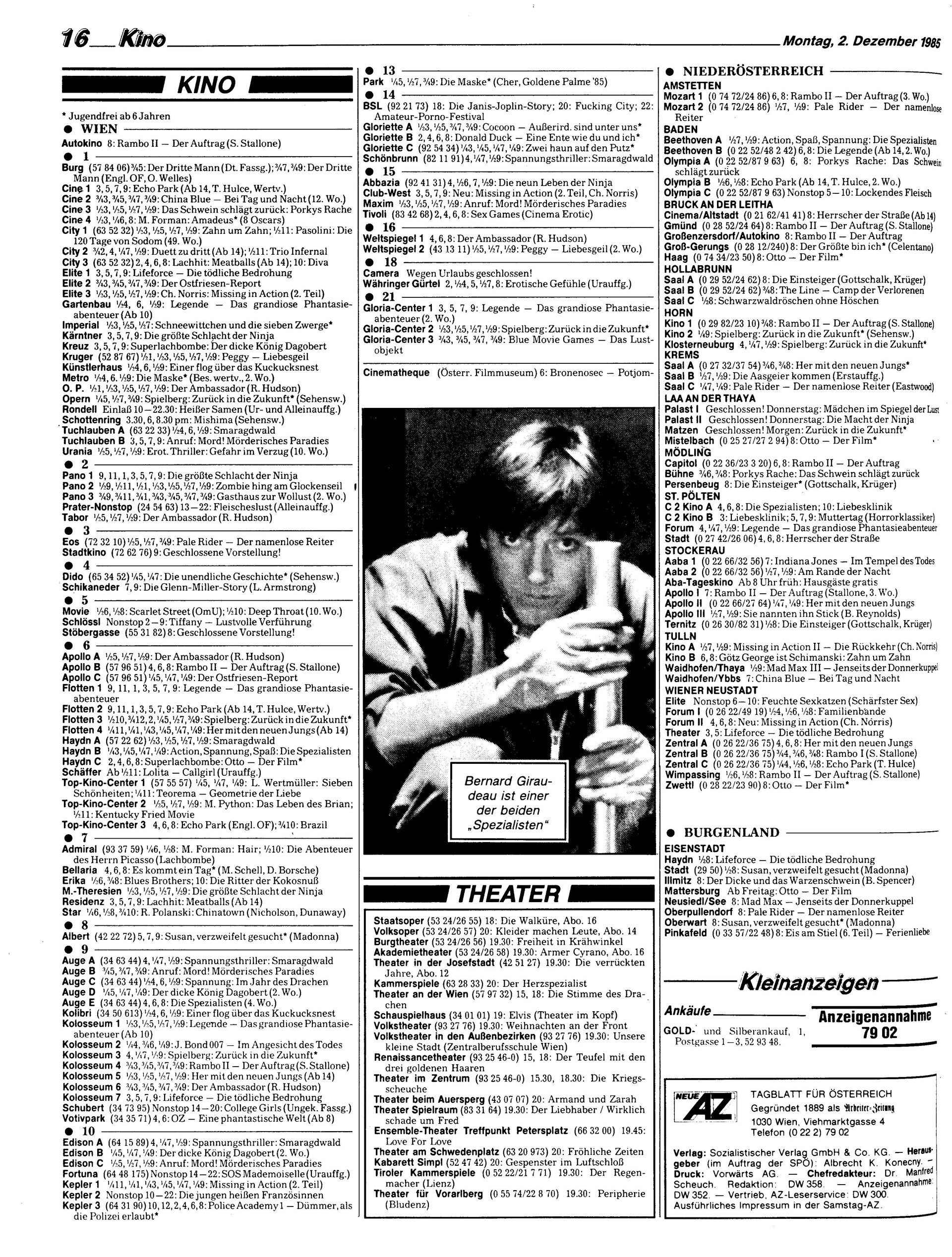 Ausgabe Mo. 02.12.1985, Seite 16