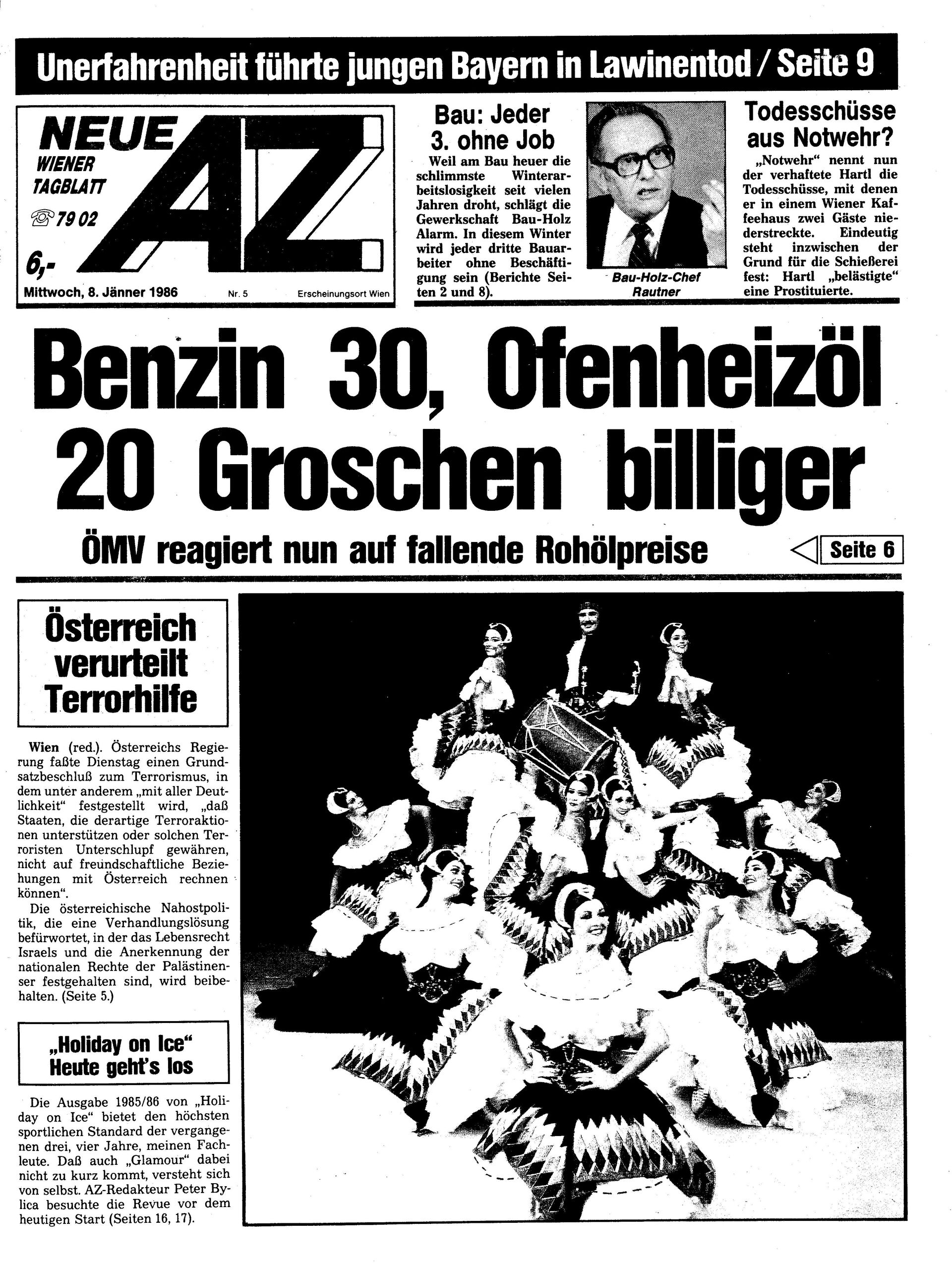 Ausgabe Mi. 08.01.1986, Seite 1