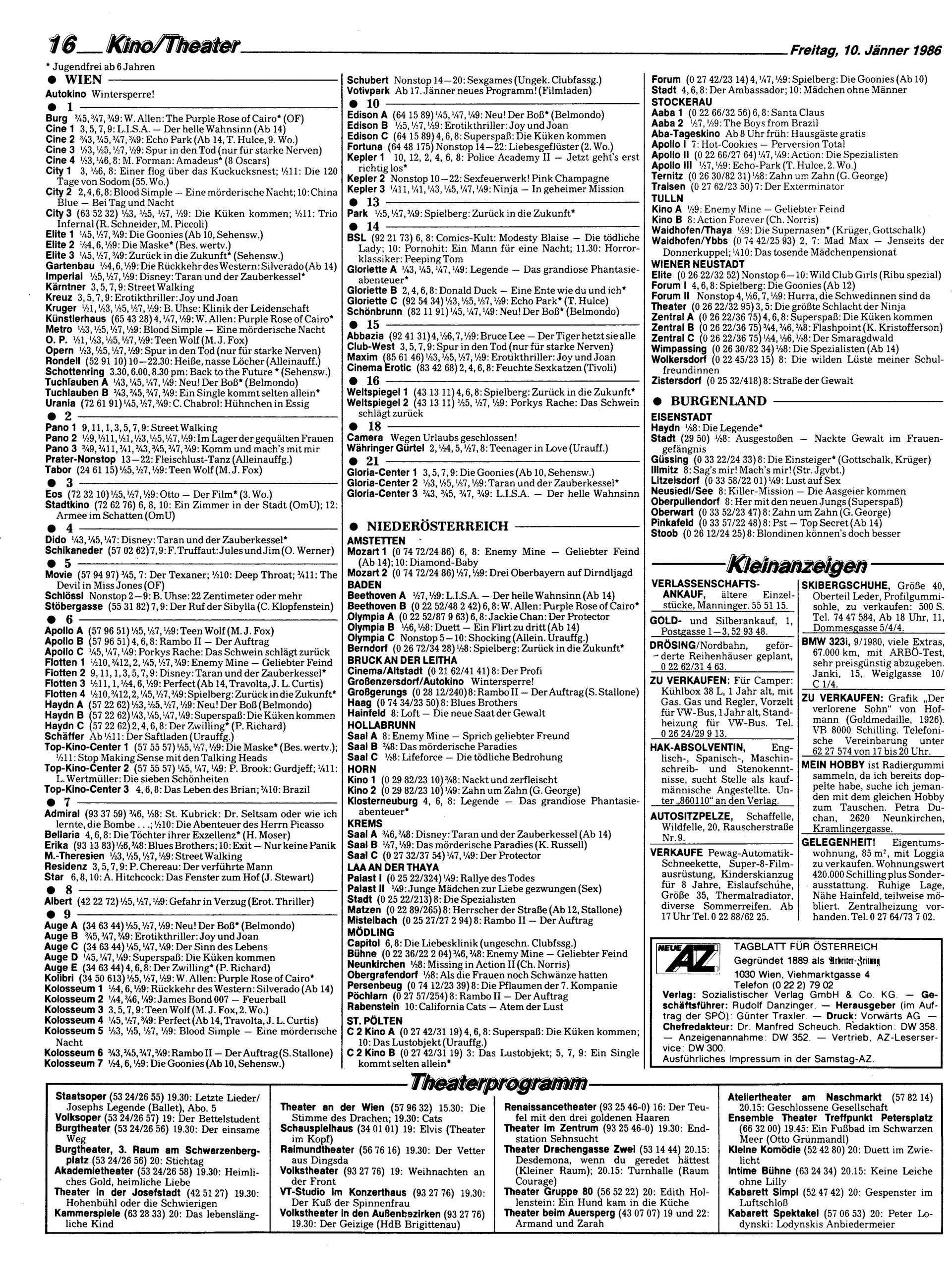 Ausgabe Fr. 10.01.1986, Seite 16