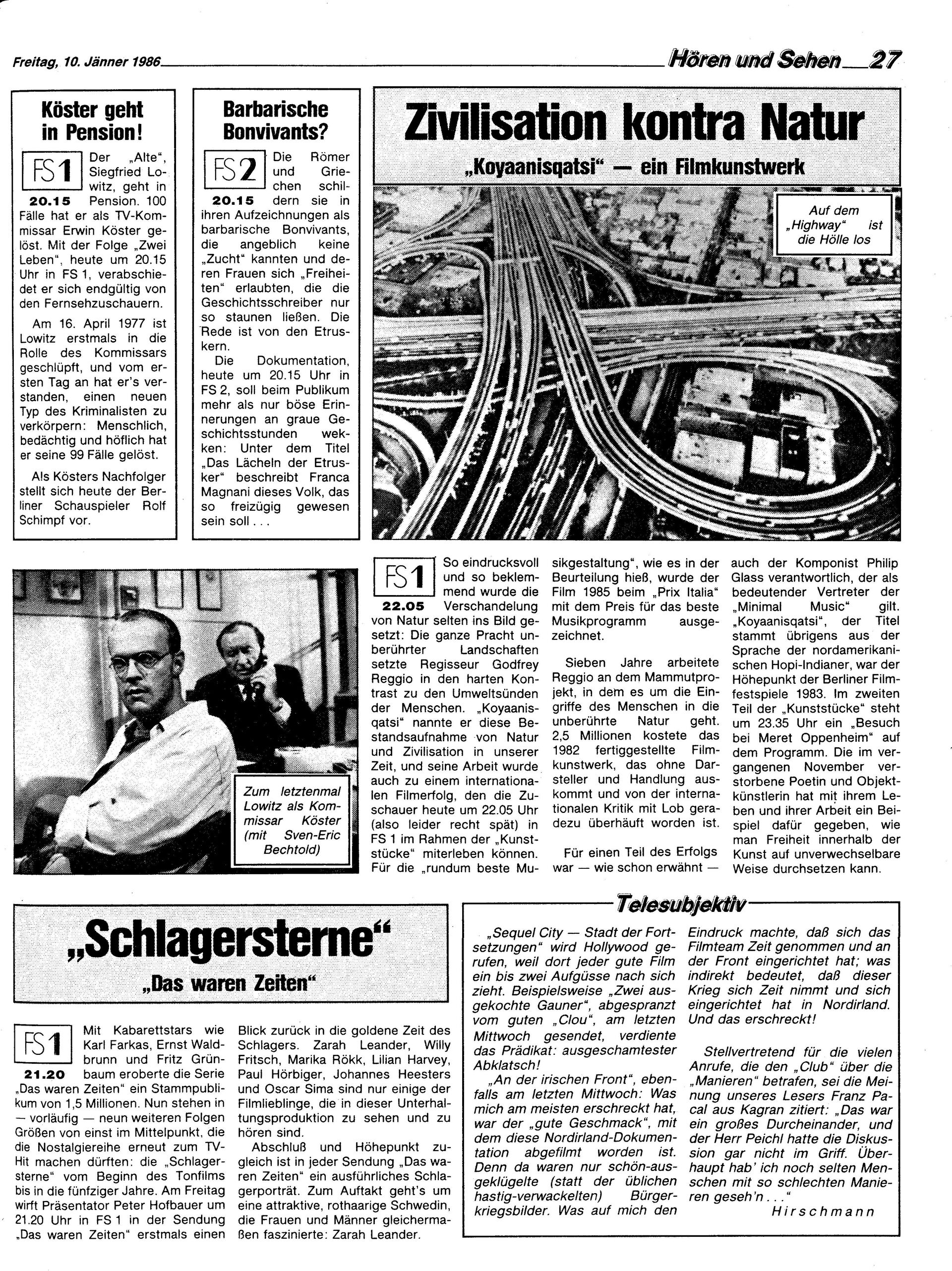 Ausgabe Fr. 10.01.1986, Seite 27