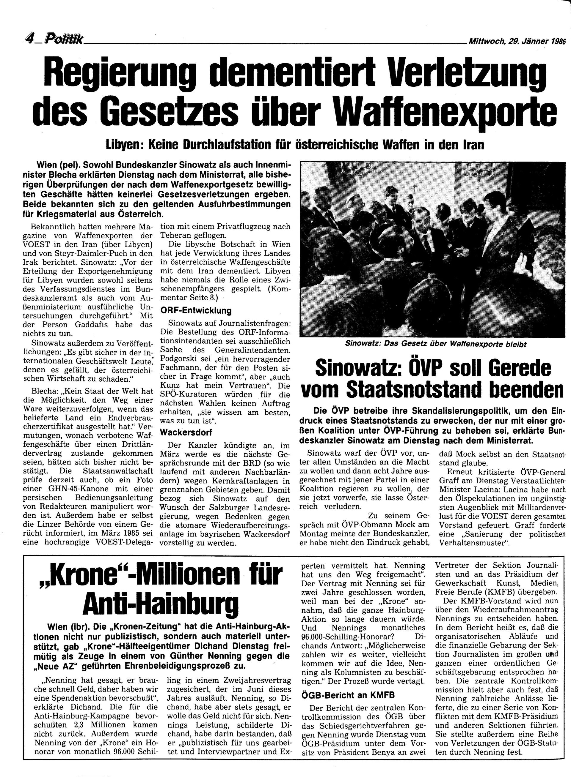 Ausgabe Mi. 29.01.1986, Seite 4