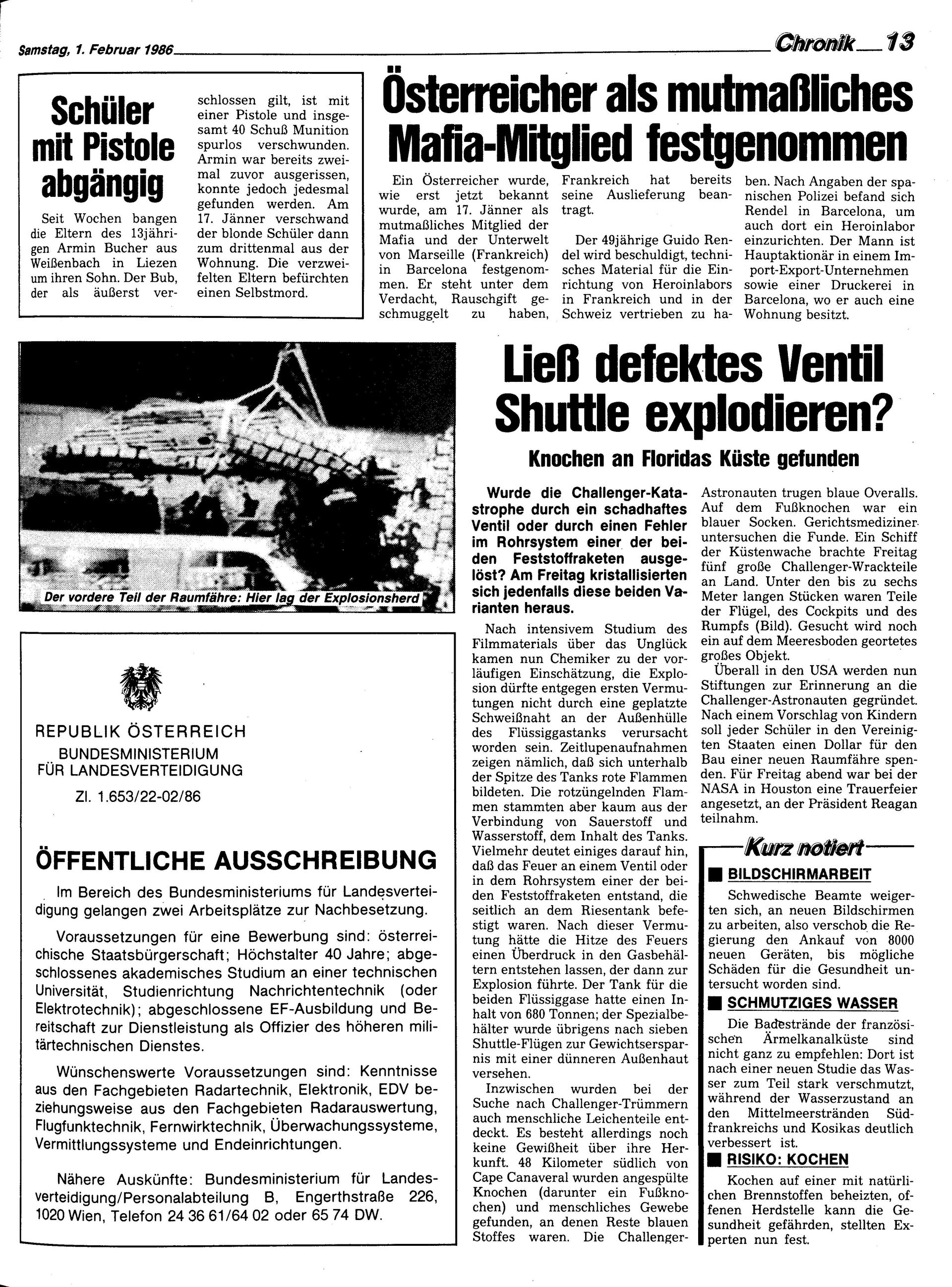 Ausgabe Sa. 01.02.1986, Seite 13