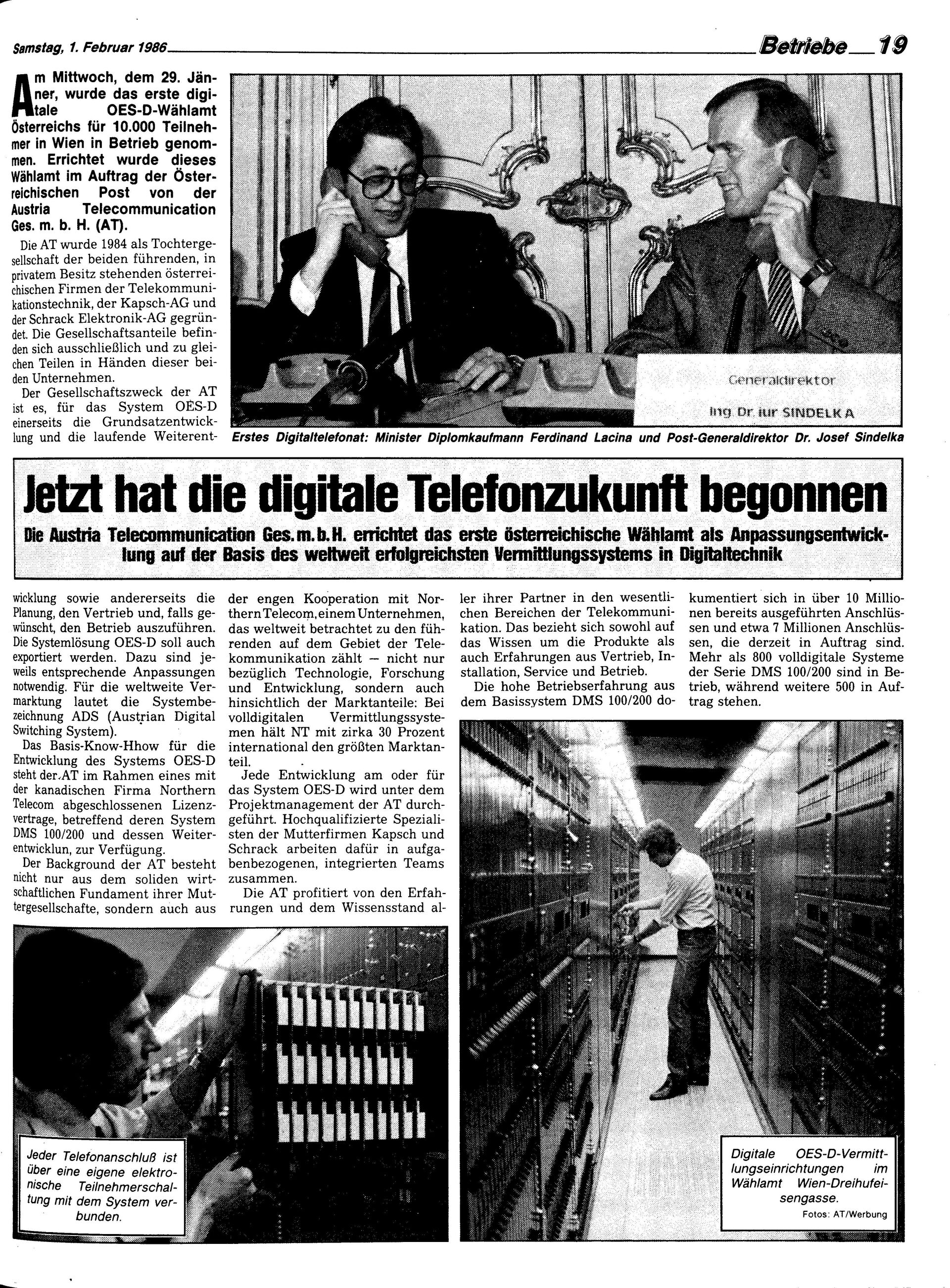 Ausgabe Sa. 01.02.1986, Seite 19