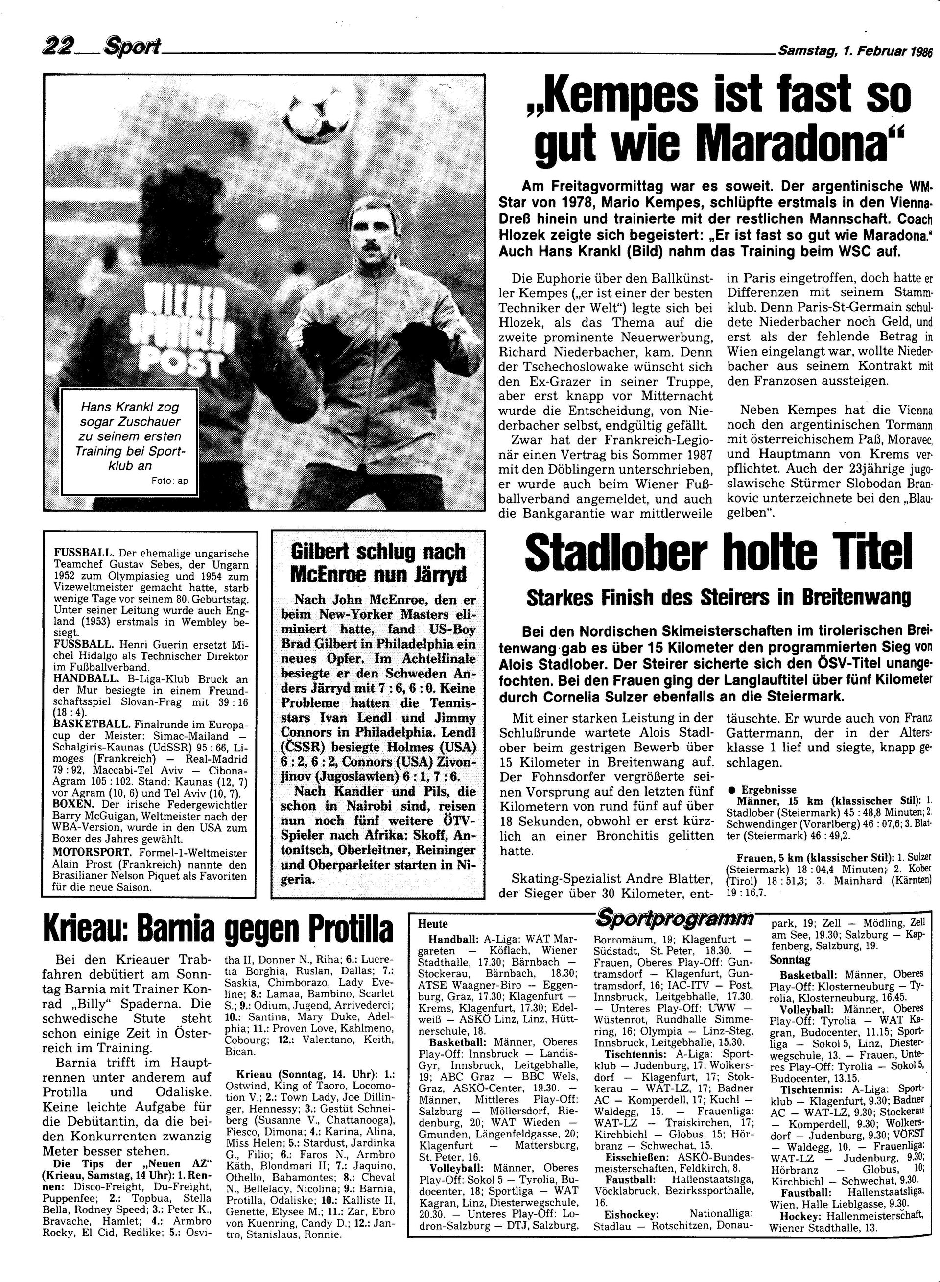 Ausgabe Sa. 01.02.1986, Seite 22