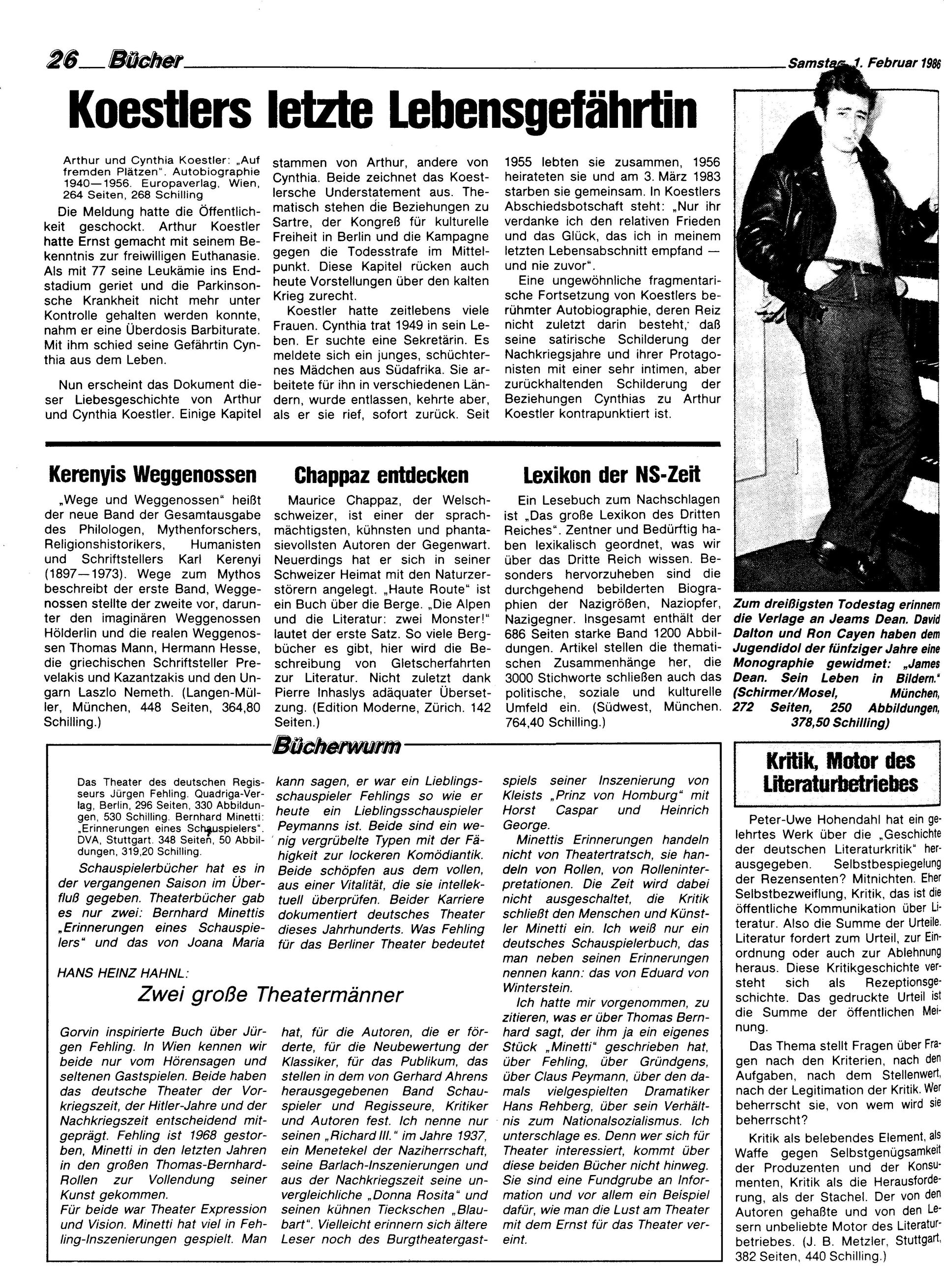 Ausgabe Sa. 01.02.1986, Seite 26