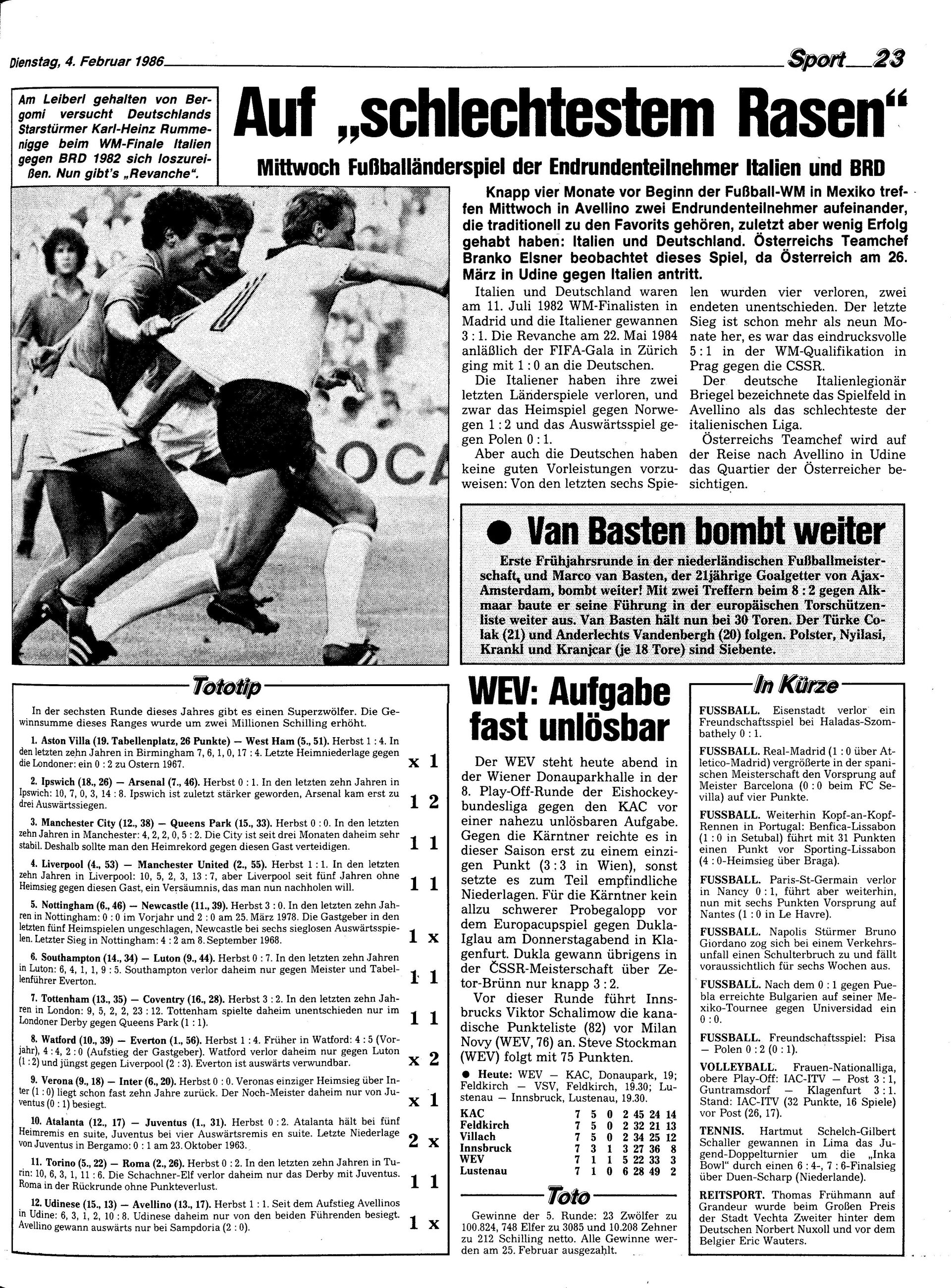 Ausgabe Di. 04.02.1986, Seite 23