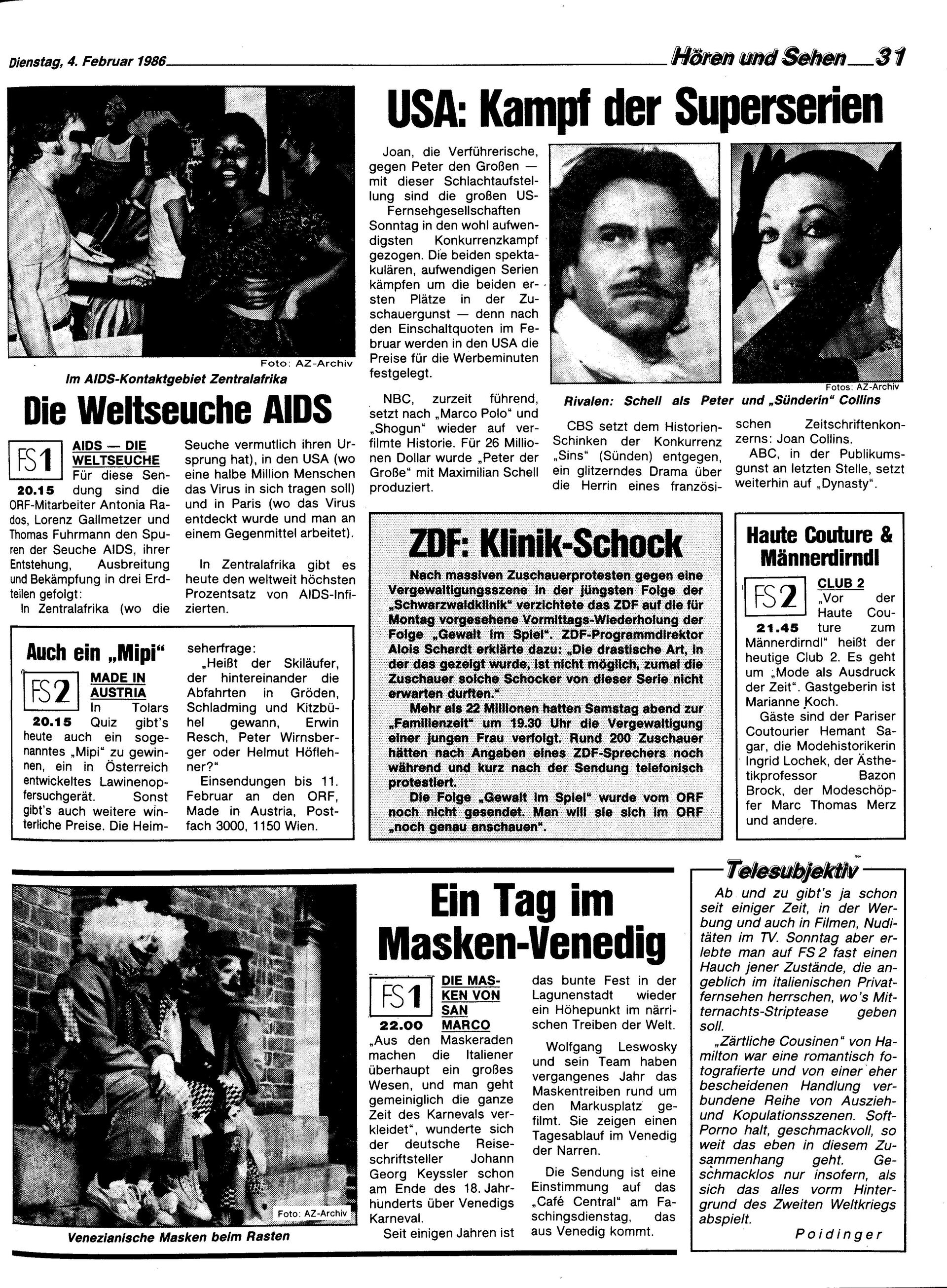 Ausgabe Di. 04.02.1986, Seite 31