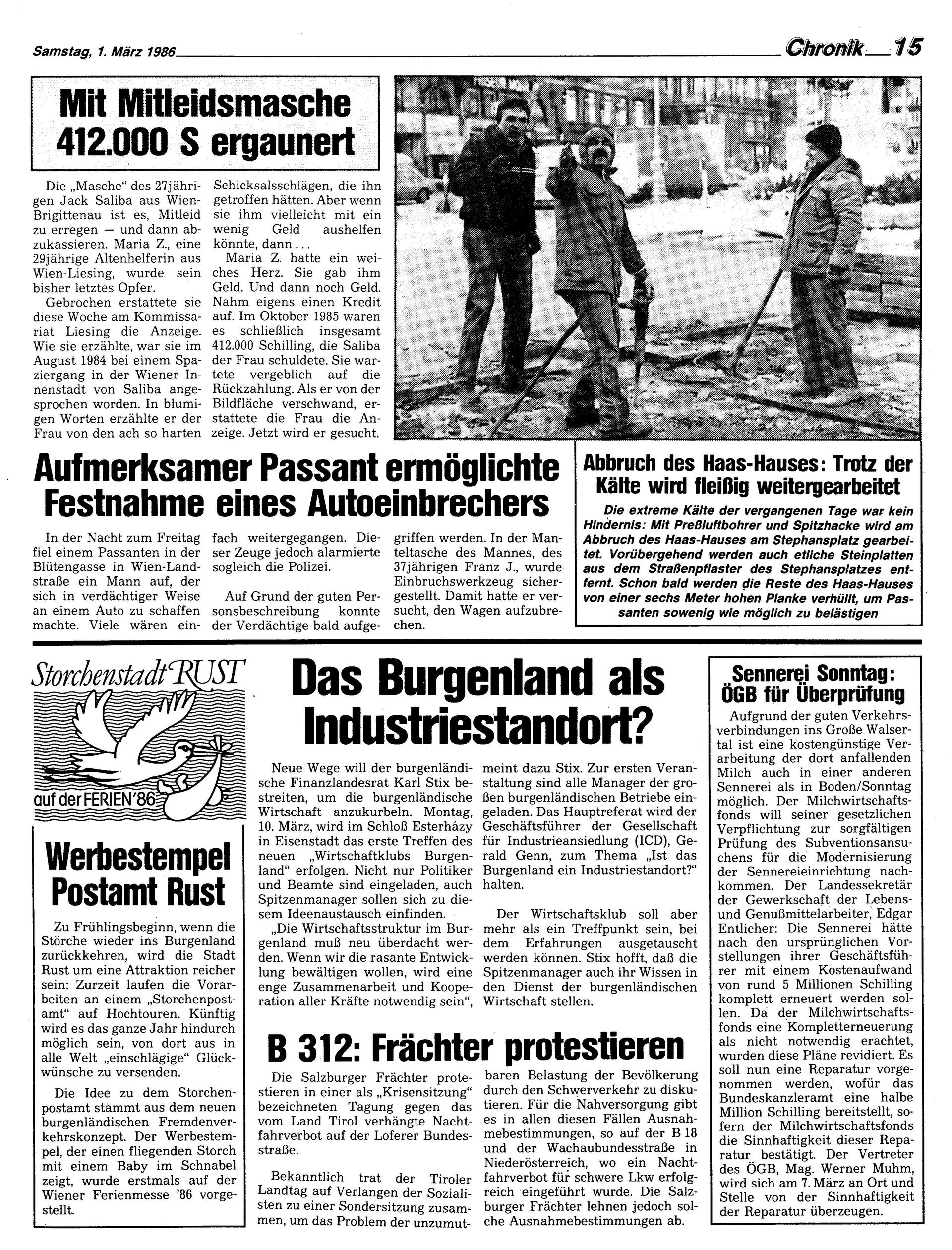 Ausgabe Sa. 01.03.1986, Seite 15