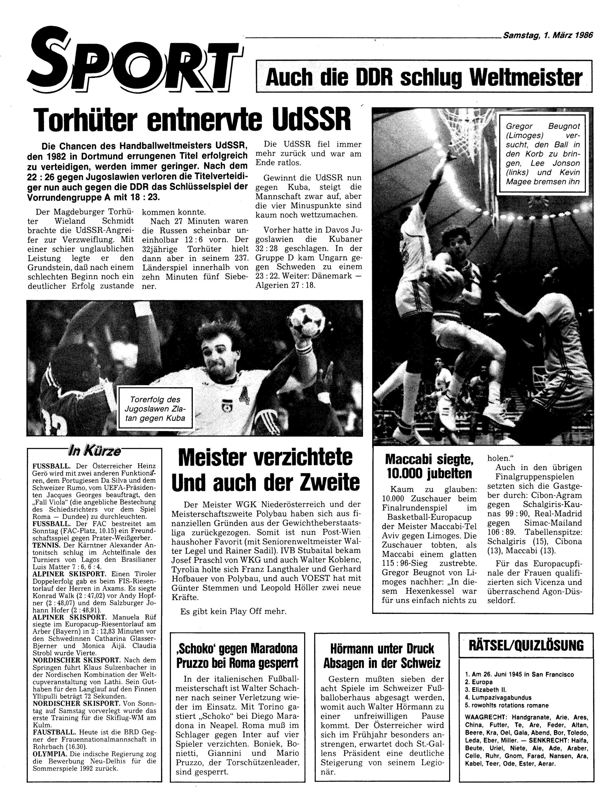 Ausgabe Sa. 01.03.1986, Seite 24