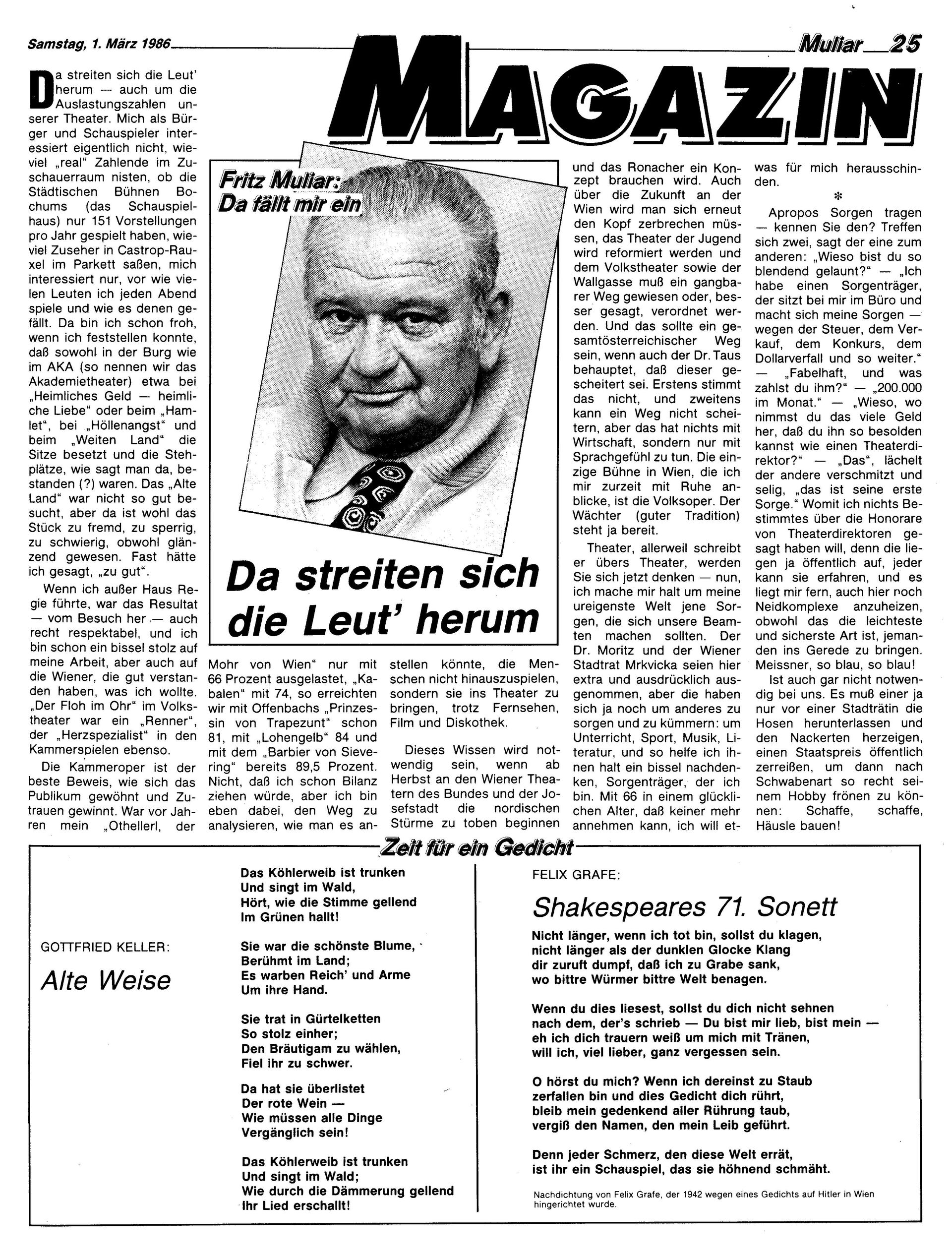 Ausgabe Sa. 01.03.1986, Seite 25