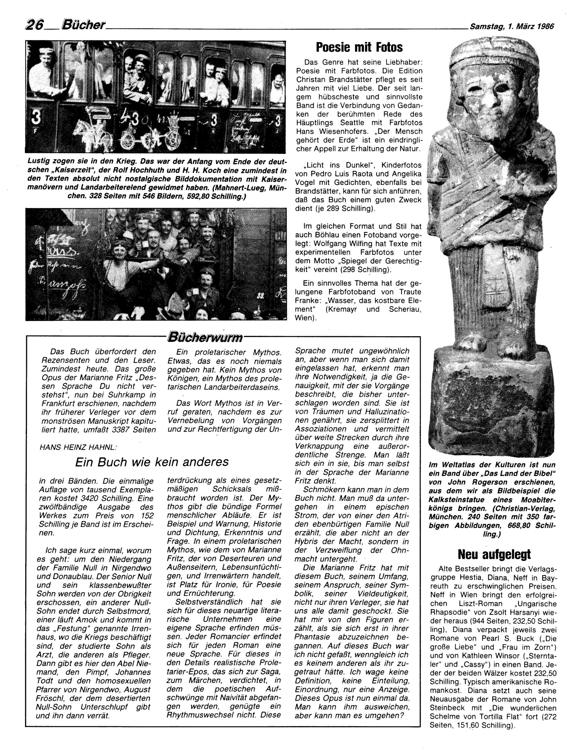 Ausgabe Sa. 01.03.1986, Seite 26