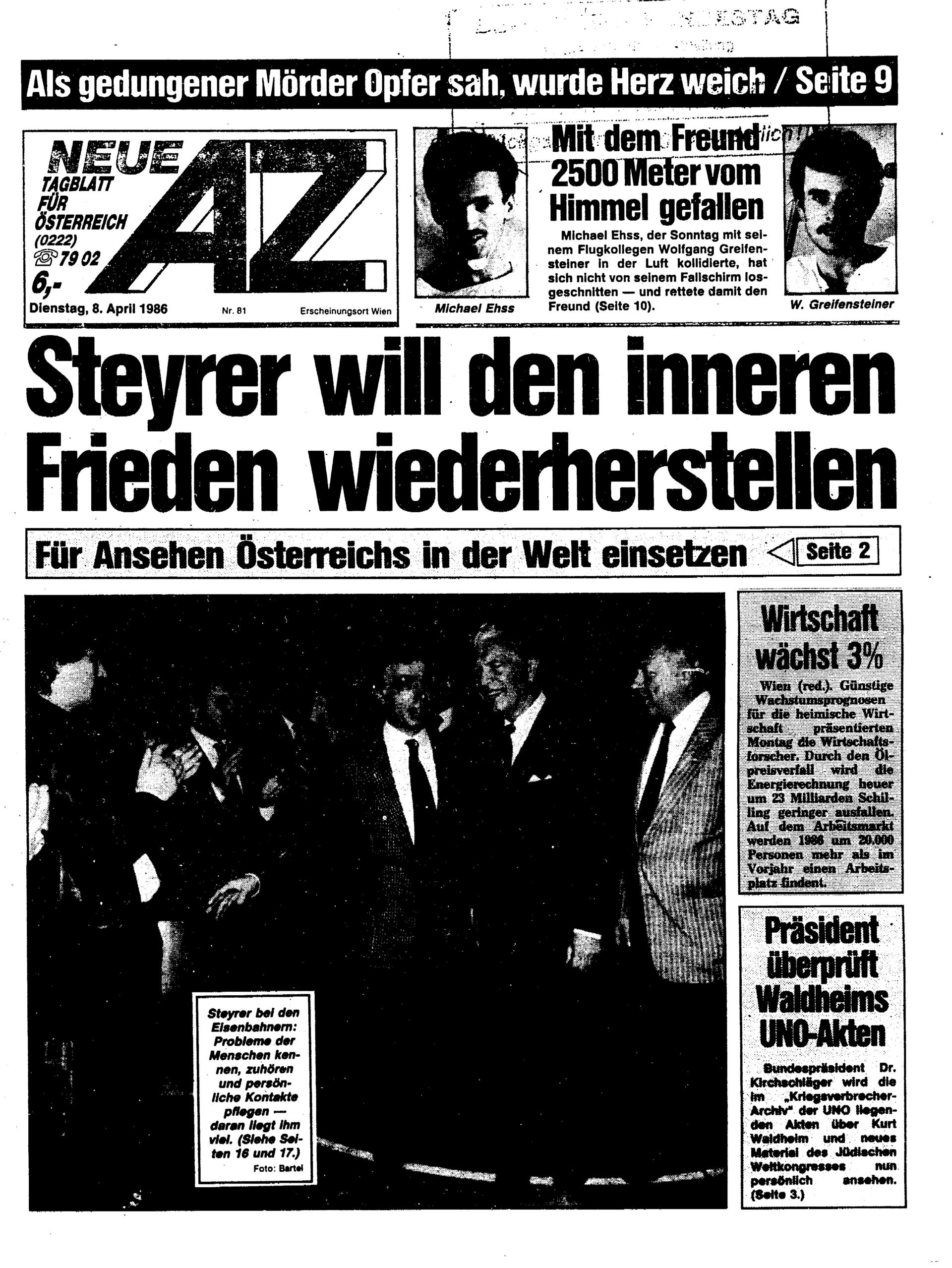 Ausgabe Di. 08.04.1986, Seite 1