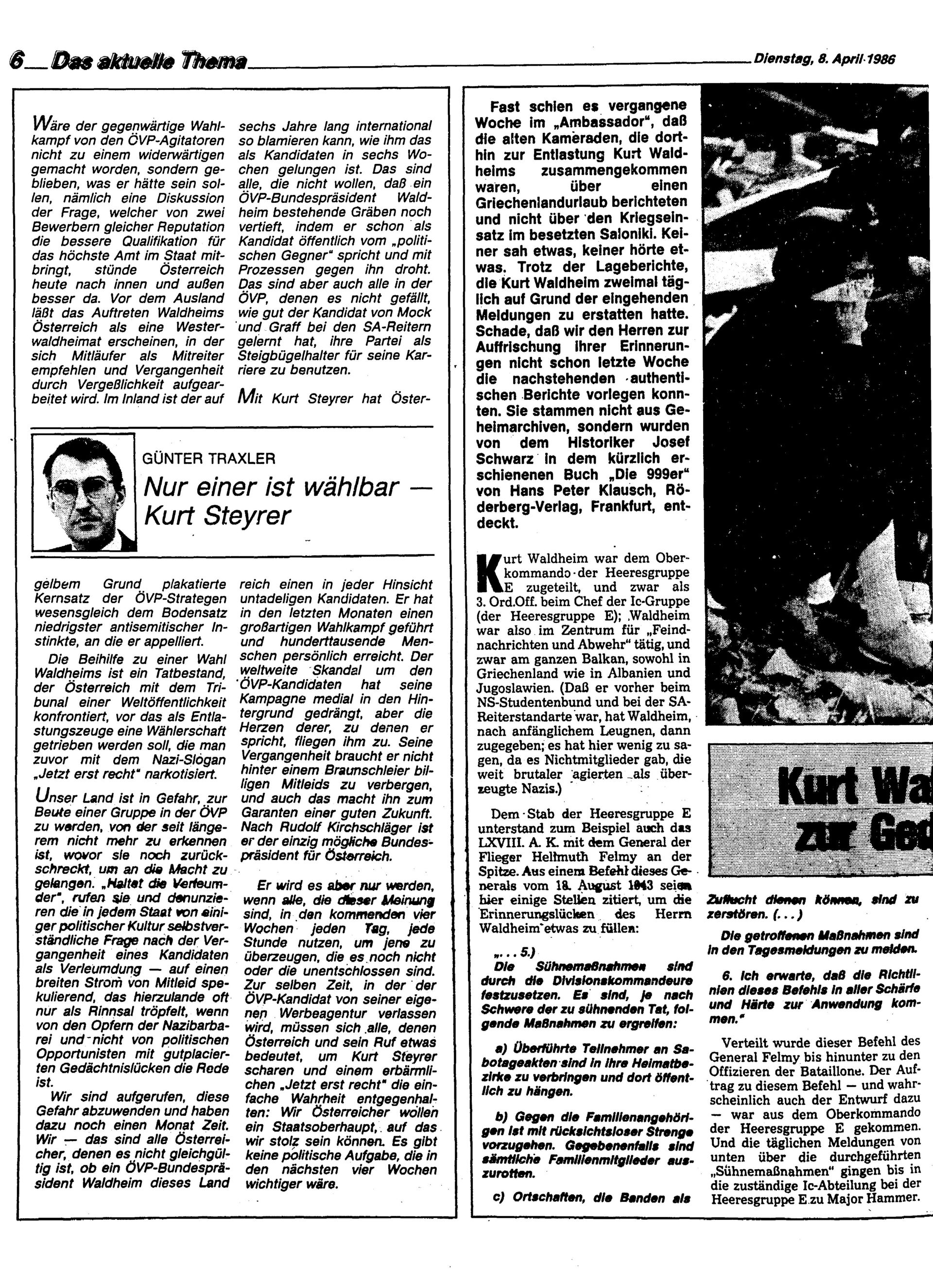 Ausgabe Di. 08.04.1986, Seite 6