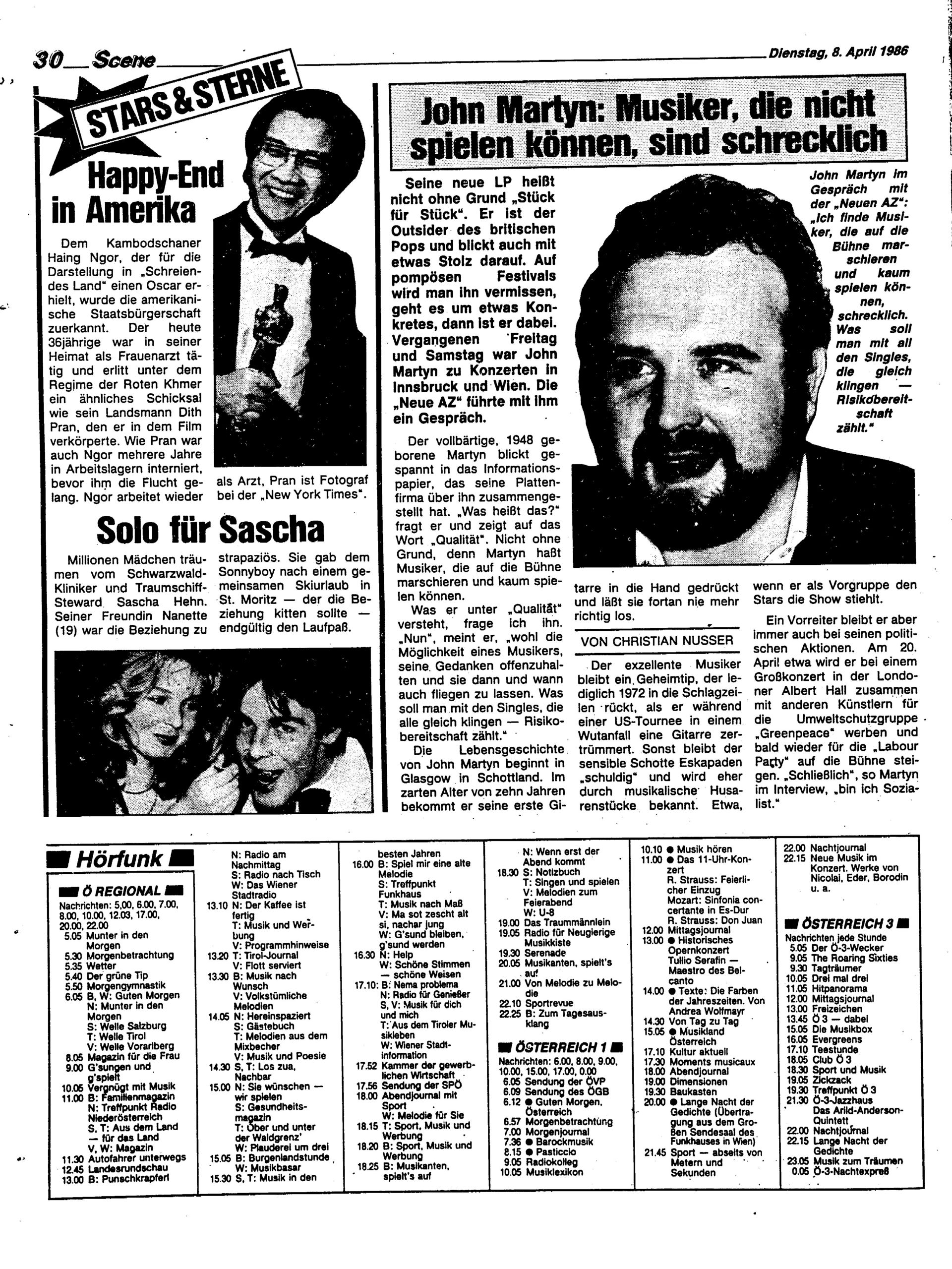 Ausgabe Di. 08.04.1986, Seite 30