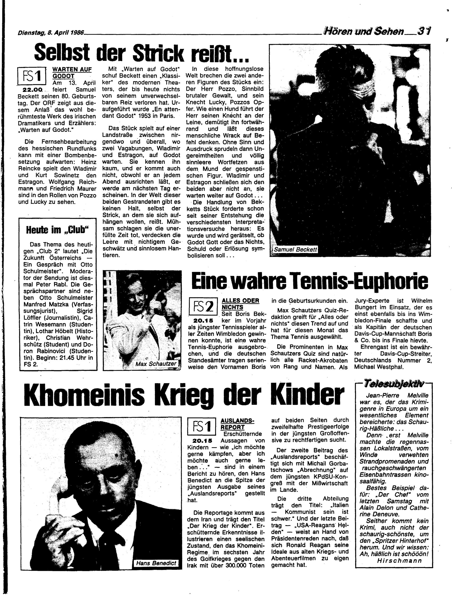 Ausgabe Di. 08.04.1986, Seite 31