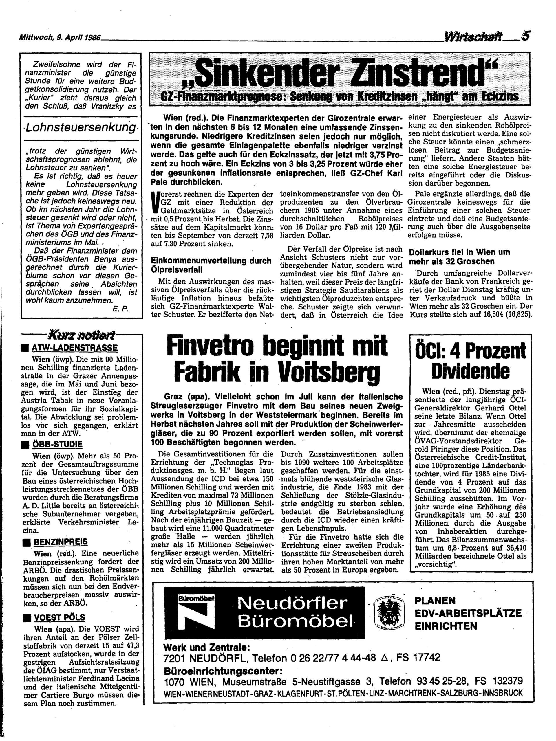 Ausgabe Mi. 09.04.1986, Seite 5