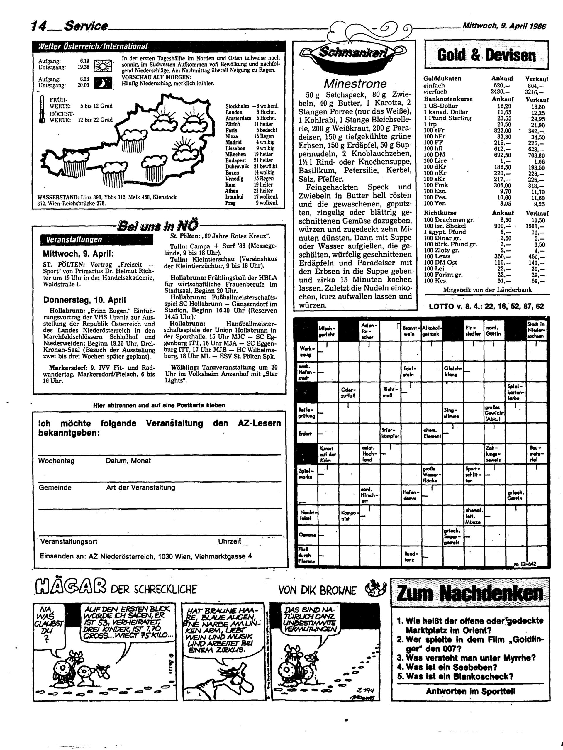 Ausgabe Mi. 09.04.1986, Seite 14