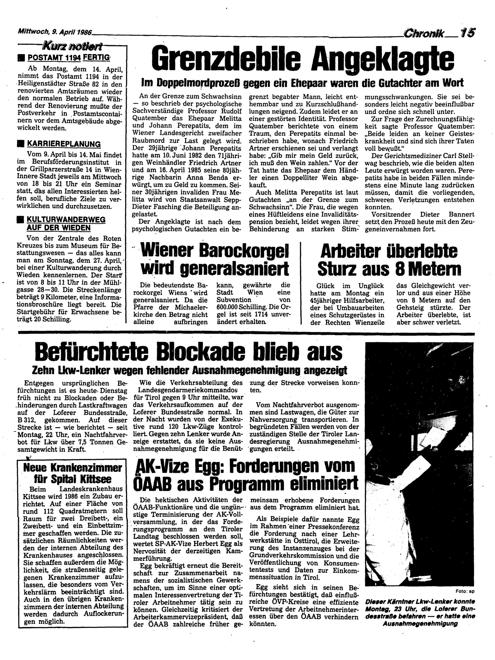 Ausgabe Mi. 09.04.1986, Seite 15