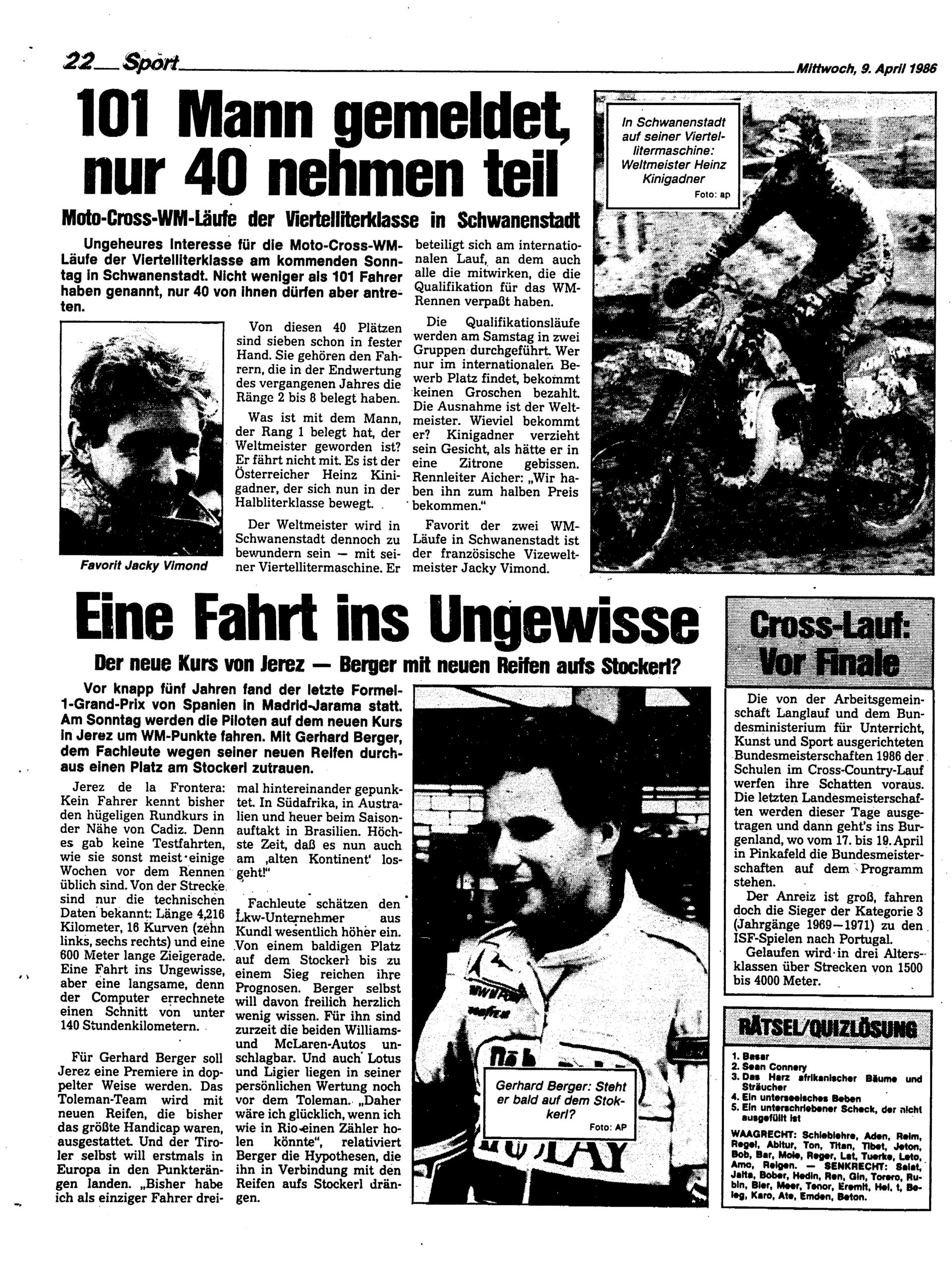 Ausgabe Mi. 09.04.1986, Seite 22