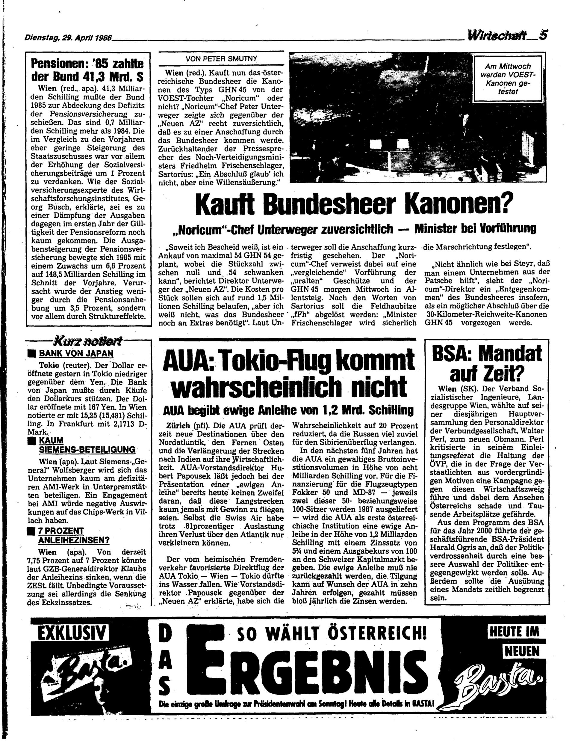 Ausgabe Di. 29.04.1986, Seite 5