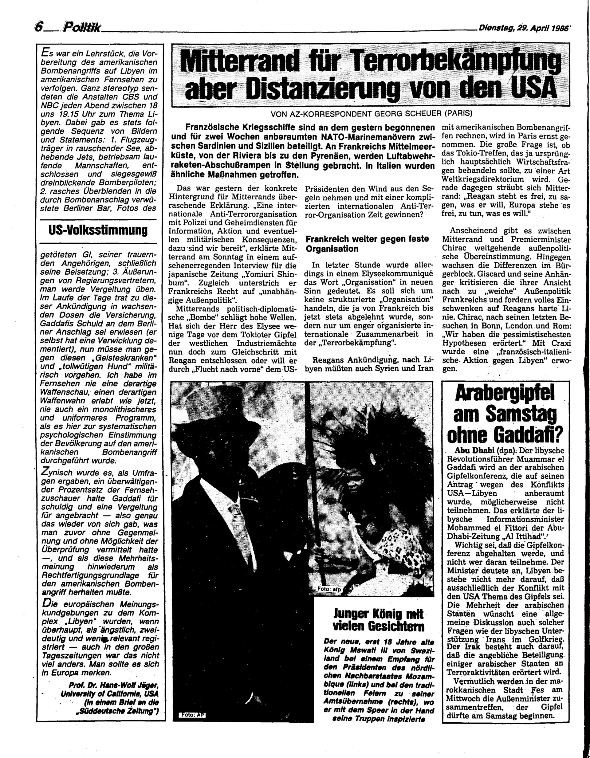 Ausgabe Di. 29.04.1986, Seite 6