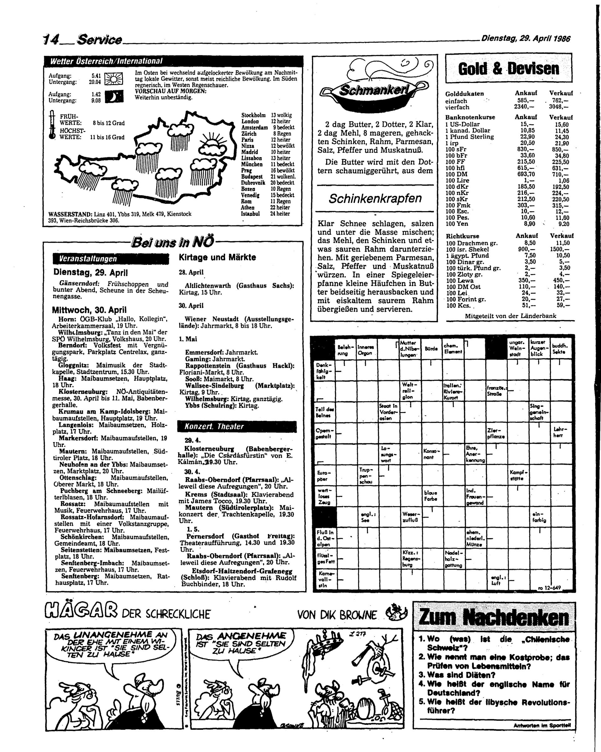 Ausgabe Di. 29.04.1986, Seite 14