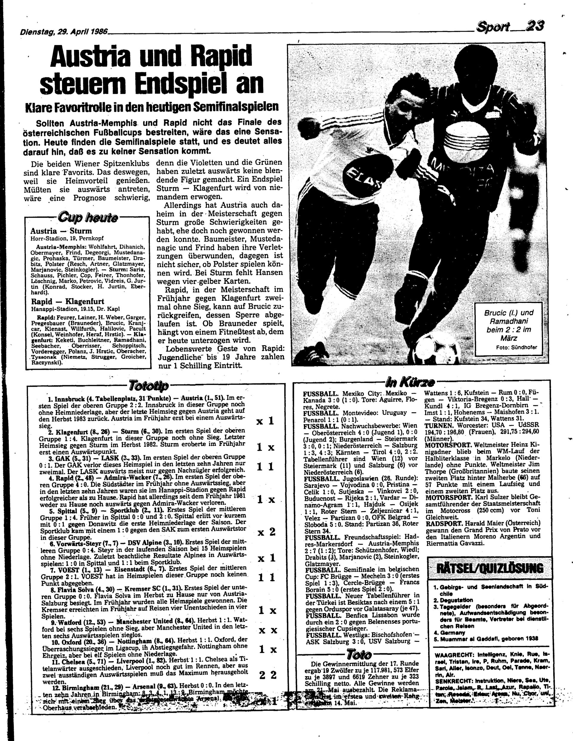 Ausgabe Di. 29.04.1986, Seite 23