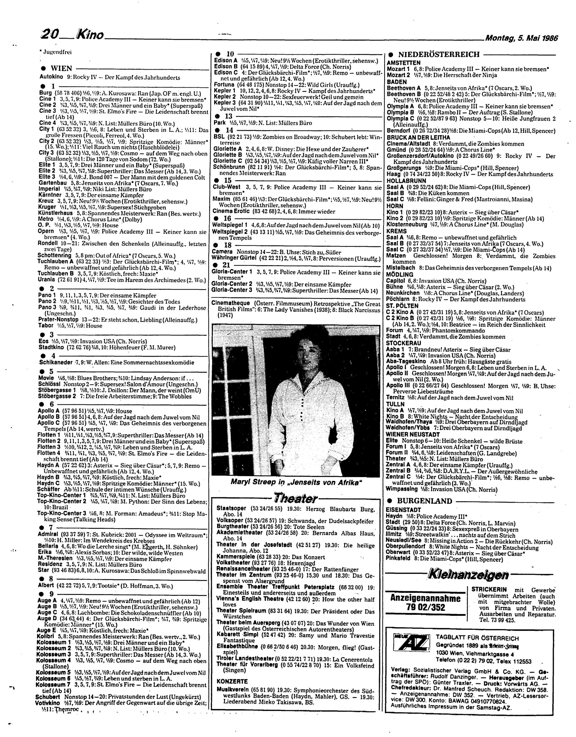 Ausgabe Mo. 05.05.1986, Seite 20