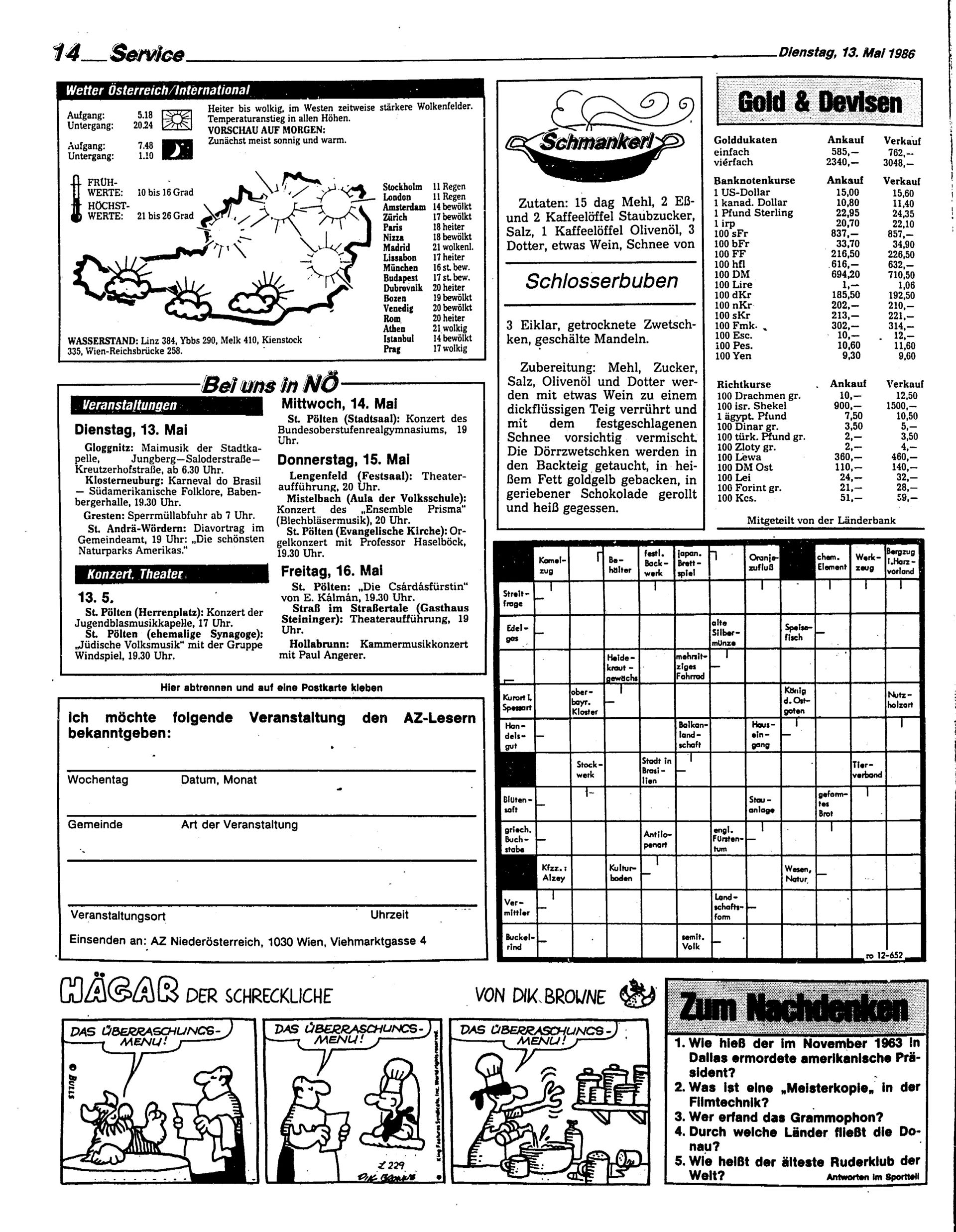 Ausgabe Di. 13.05.1986, Seite 14