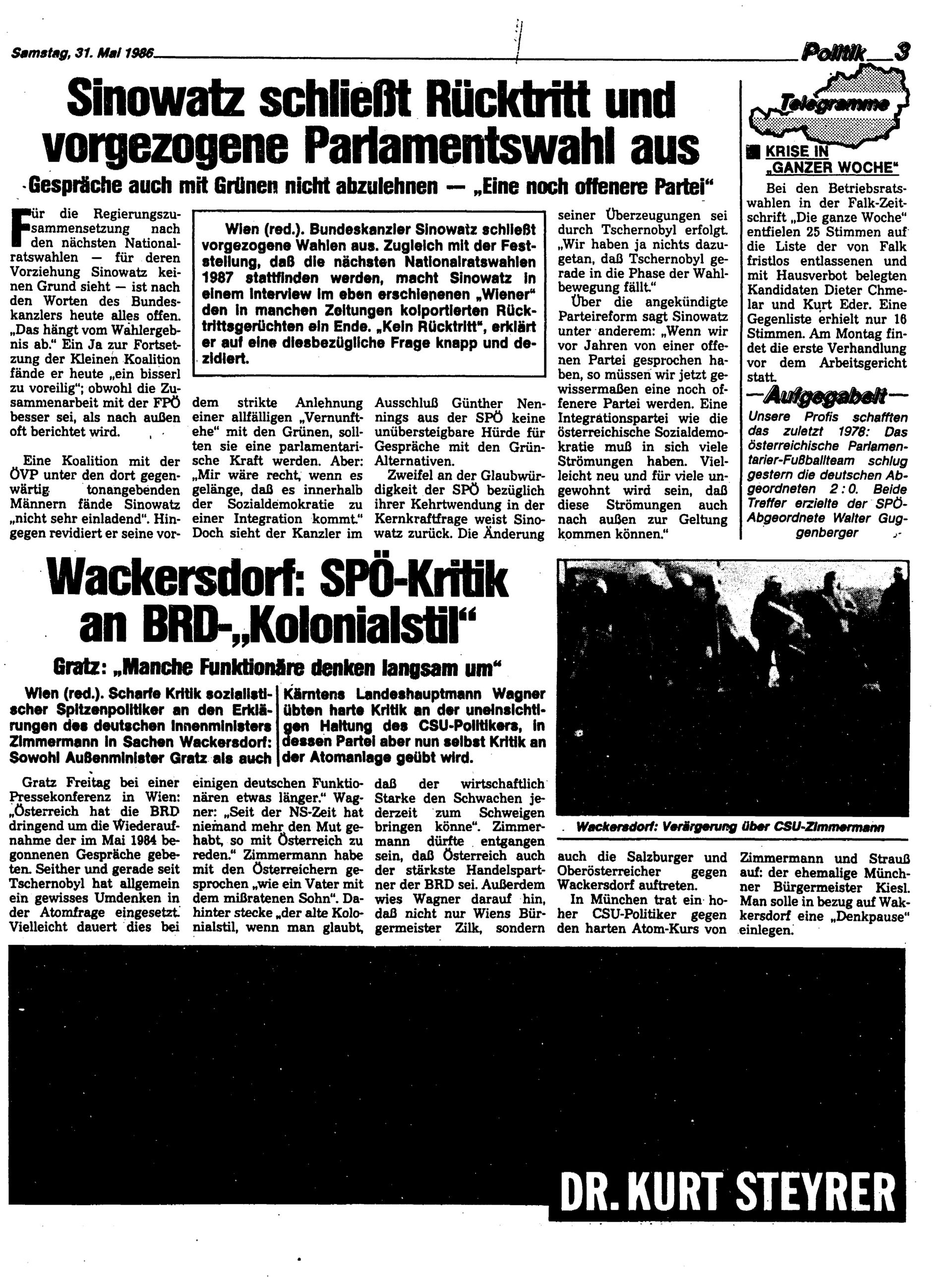 Ausgabe Sa. 31.05.1986, Seite 3