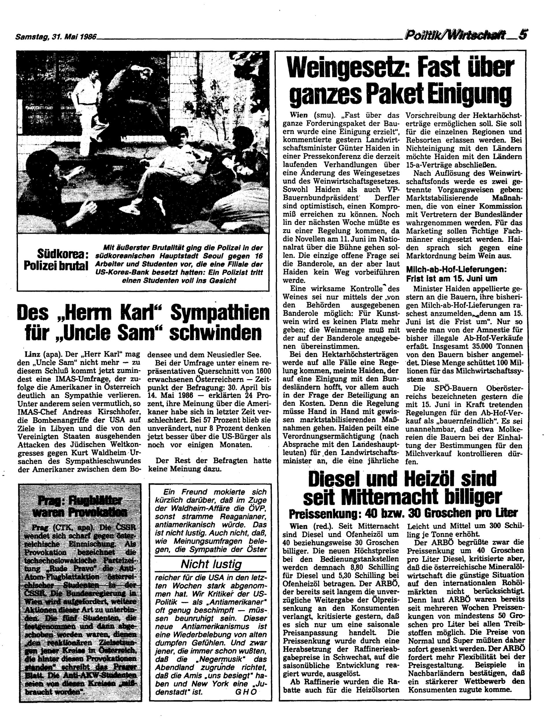 Ausgabe Sa. 31.05.1986, Seite 5